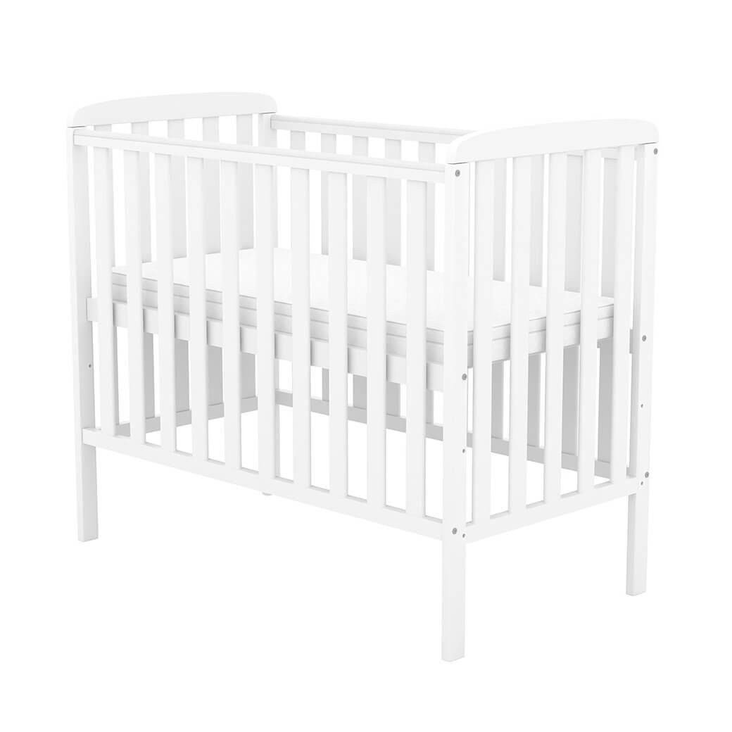 Baby-Delux Babybett Compact Beistellbett, Kinderbett 50x100 cm weiß höhenverstellbar Matratze