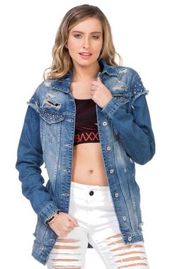 Cipo & Baxx Jeansjacke mit coolen Nietendetails