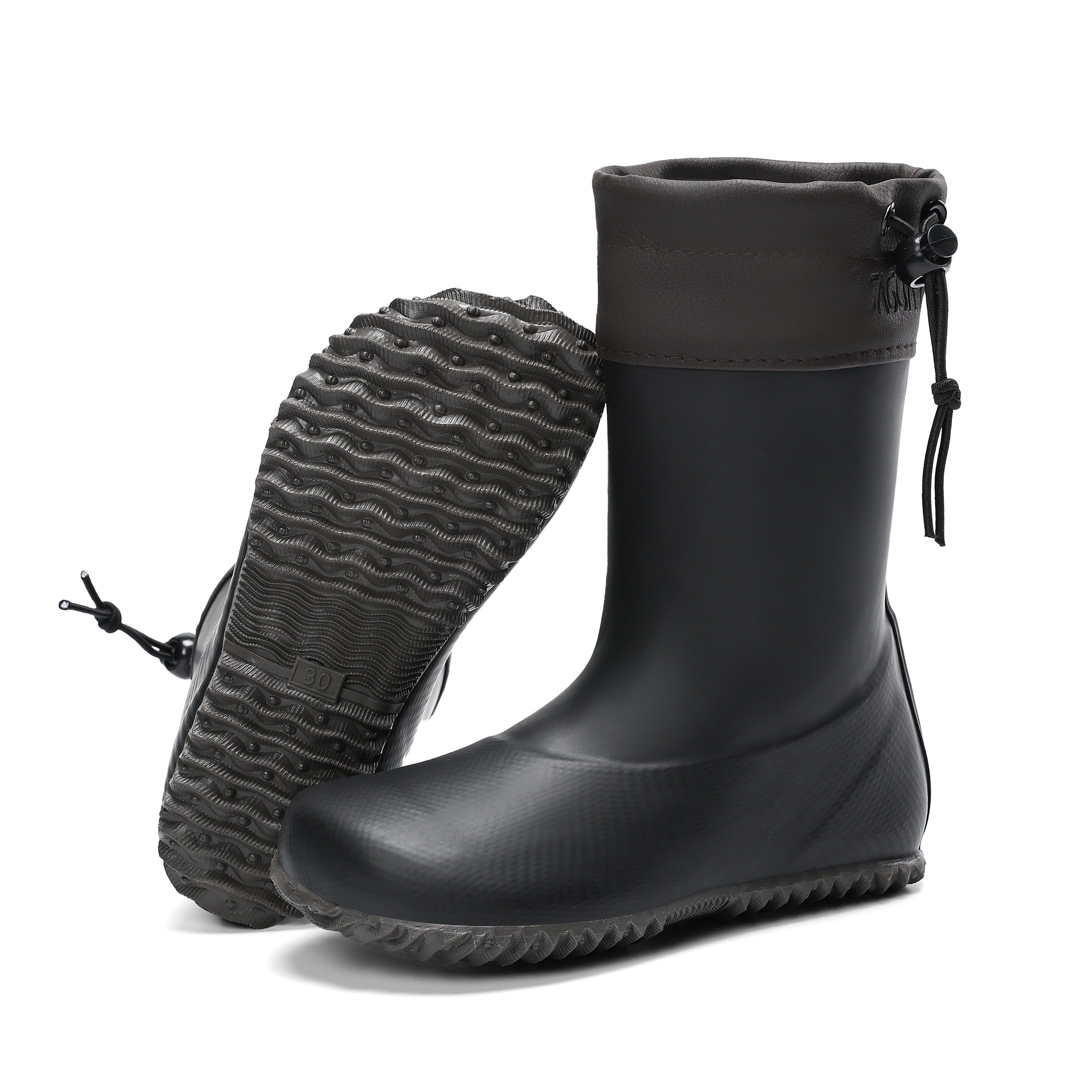 SAGUARO Barfußschuhe Barfuß - Резиновые сапоги (3mm Sohlenstärke, Nullabsatz, bequem, leicht, leicht-gefüttert, rutschfest) Minimalschuhe wasserdicht Regen-Schuhe Regen-Stiefel Schuhkragen vegan