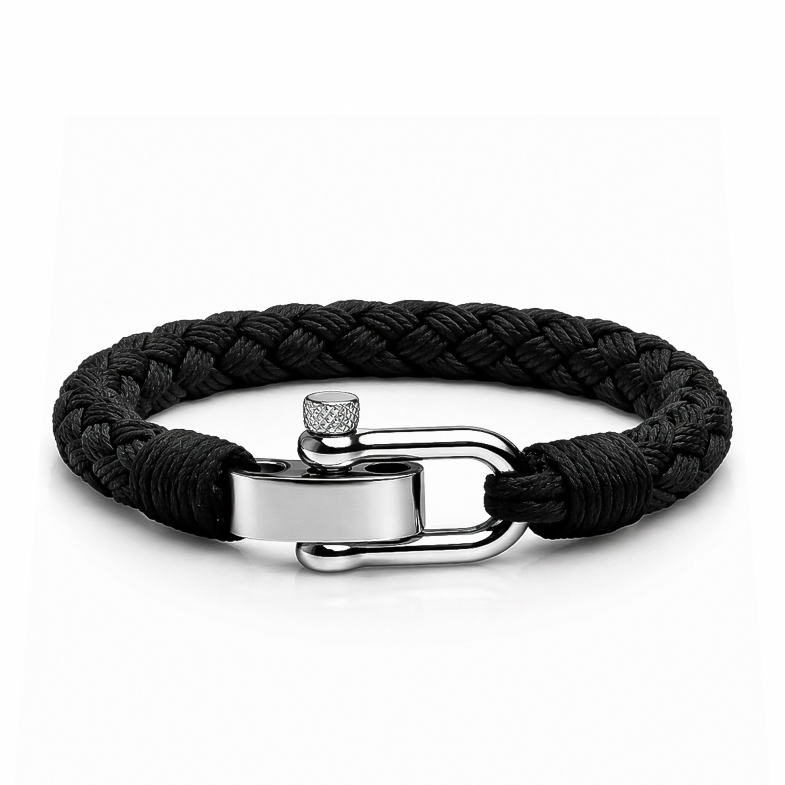 UNIQAL.de Armband aus Segeltau „Küstenlinie Kollektion“ (Maritimes Armband mit Edelstahl Schäkel, Nautischer Stil inspiriert von Meer & Küste, Unisex), Handgefertigt in Deutschland