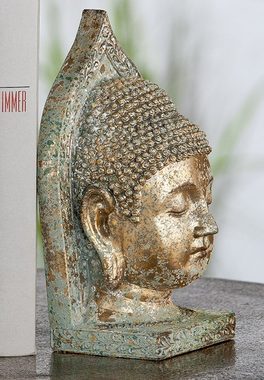 GILDE Buchstütze Buchstütze Buddha (Set, 2 St., 2 Stück), antikfinish Look