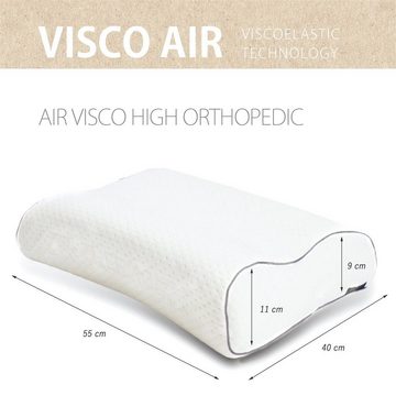 Nackenstützkissen, »Visco Air High Orthopedic«, SEI Design, Bezug: Thermoregulierender Bezug, Viscoelastischer Memory-Schaum - deutscher Qualitätsschaum von BASF