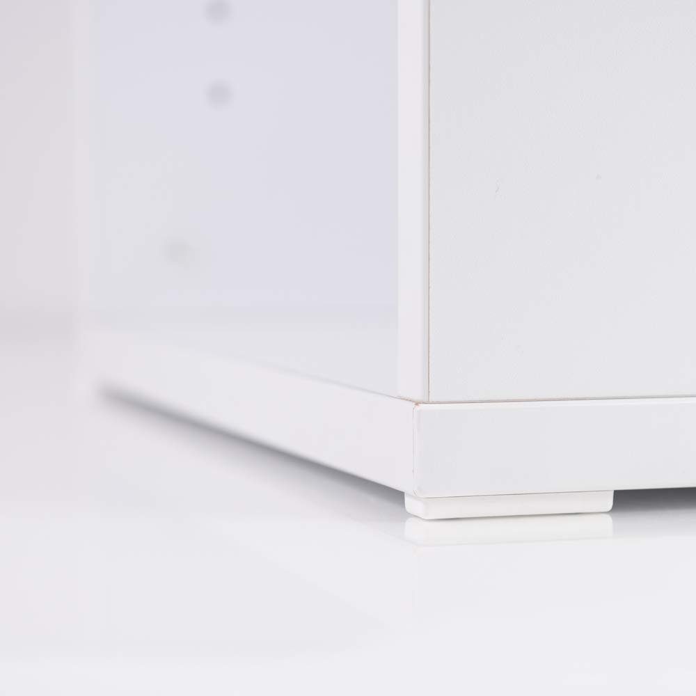 sossai® Möbelfuß Möbelgleiter in Weiß mit Schrauben, 50x14x5mm (8-St)