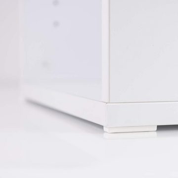 sossai® Möbelfuß Möbelgleiter in Weiß mit Schrauben, (8-St), 50x14x5mm