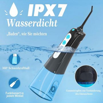 JOEAIS Reise-Munddusche Kabellos Flosser Waterfloss Oral Zähne Irrigator Mundpflegecenter
