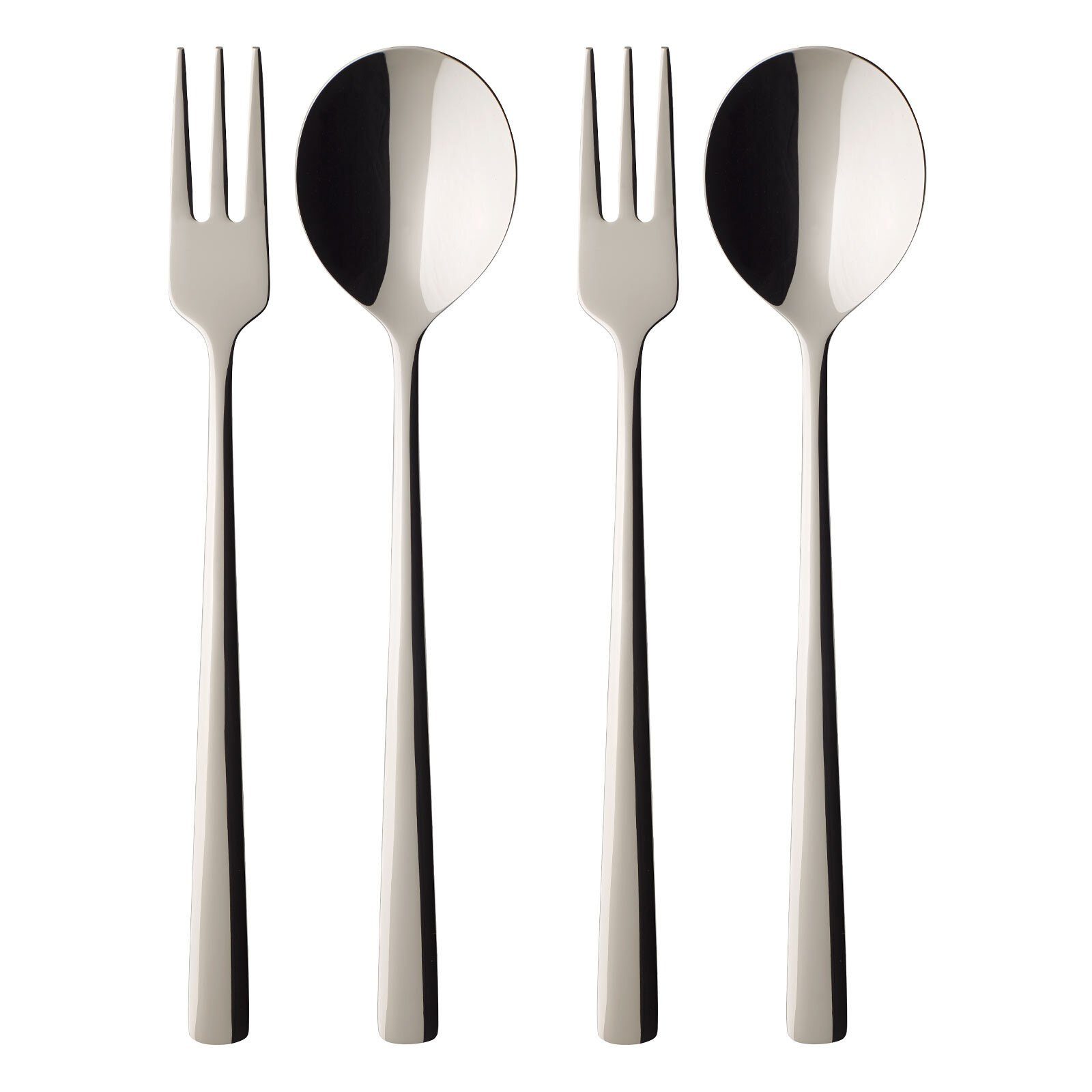 Villeroy & Boch Besteck-Set Daily Line Spaghetti Besteck-Set 21,5 cm (4-tlg), Edelstahl, Spülmaschinenfest