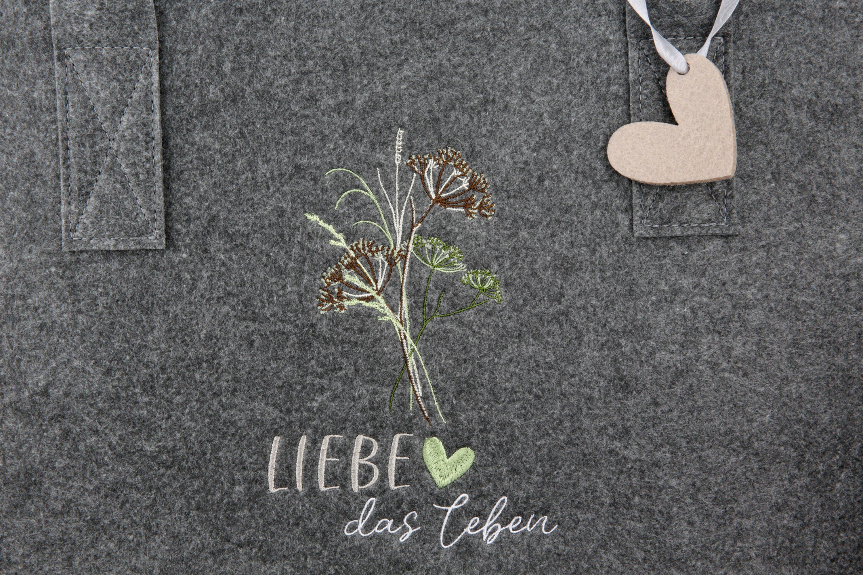 GMD Living Tragetasche LIEBE, grau, mit günstig online kaufen