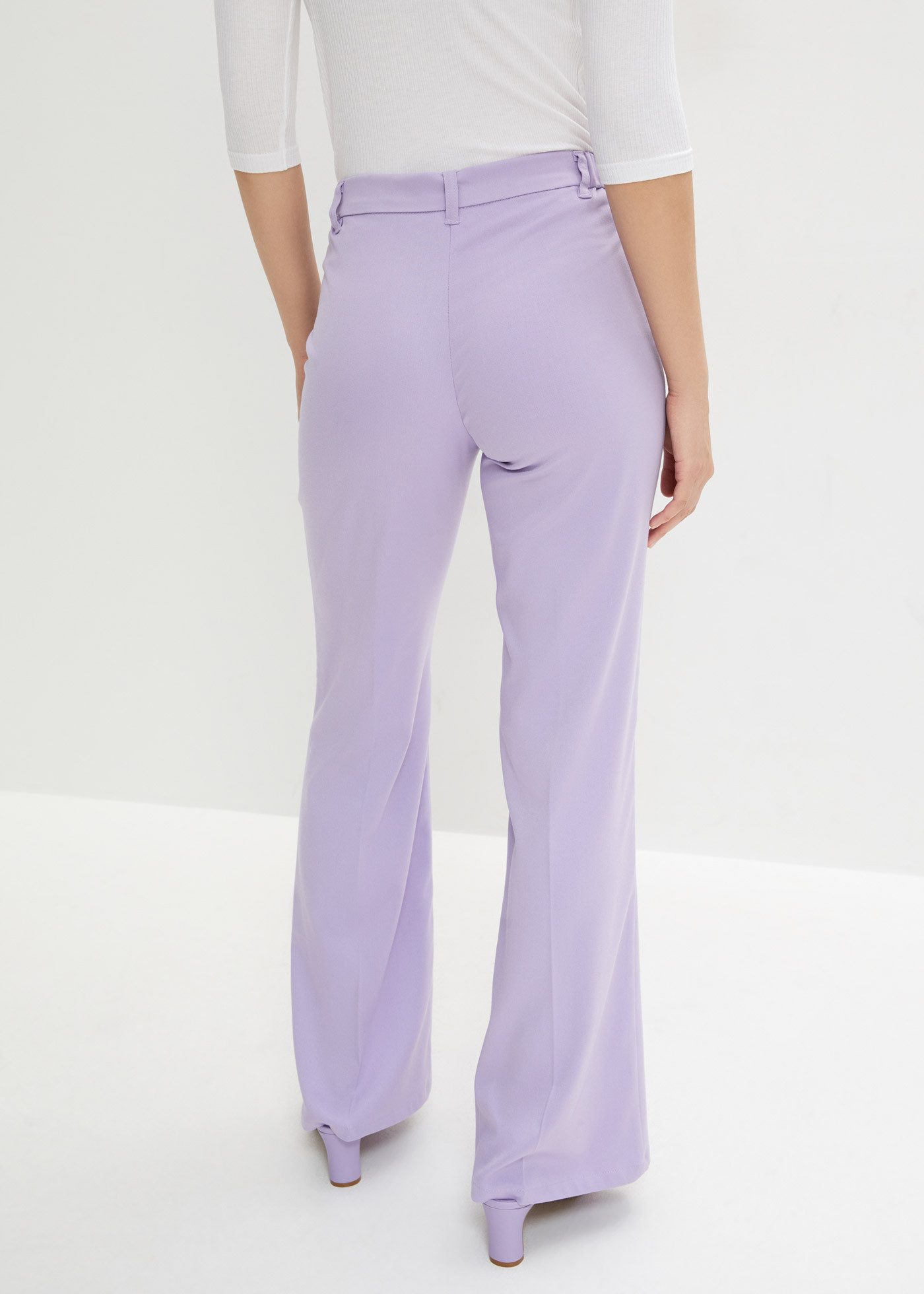 bonprix Anzughose mit Elasthan-Anteil, Regular Fit, Flared Schnitt, eleganter Stil