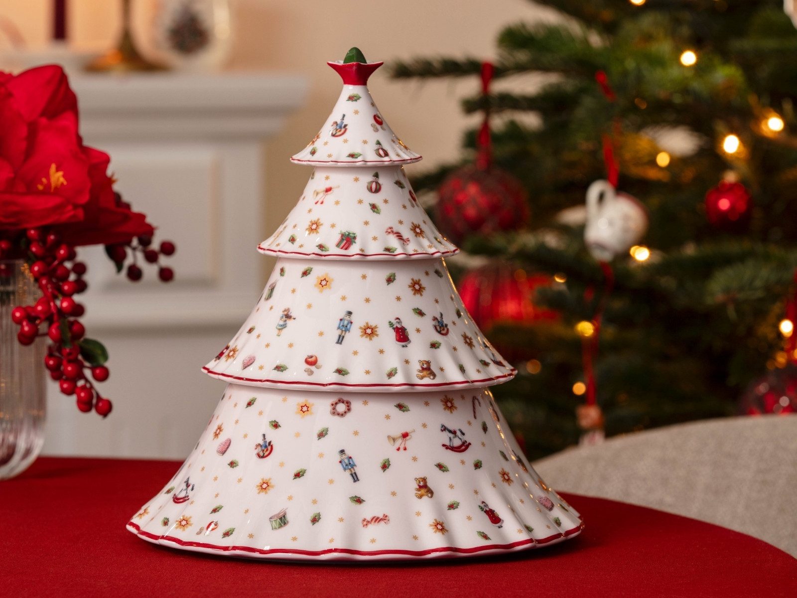 Villeroy & Boch Keksdose Toy's Delight Baum Dose 27,8cm, Premium Porcelain – Bild 4 von 5