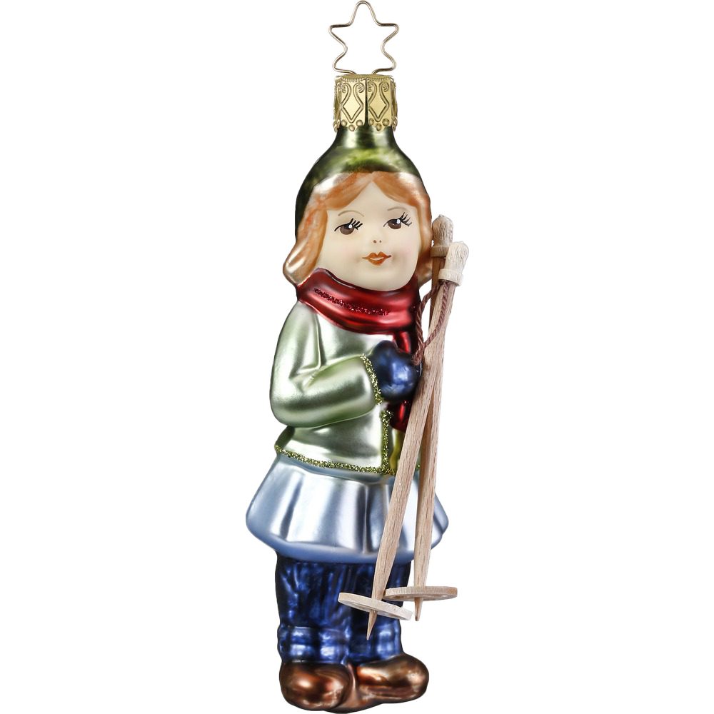 INGE-GLAS® Christbaumschmuck Schneewanderung (1-tlg), mundgeblasen, handbemalt