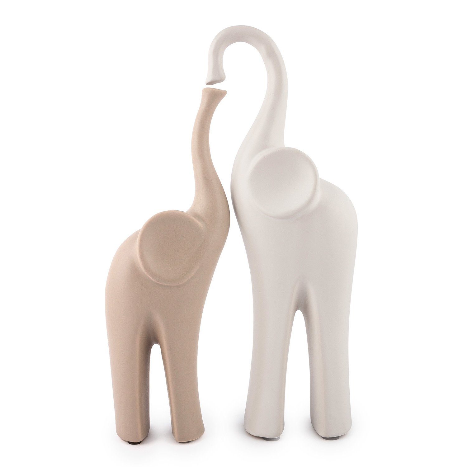 pajoma® Tierfigur Elefantenset Matabi in weiß/braun, Höhe 31 cm