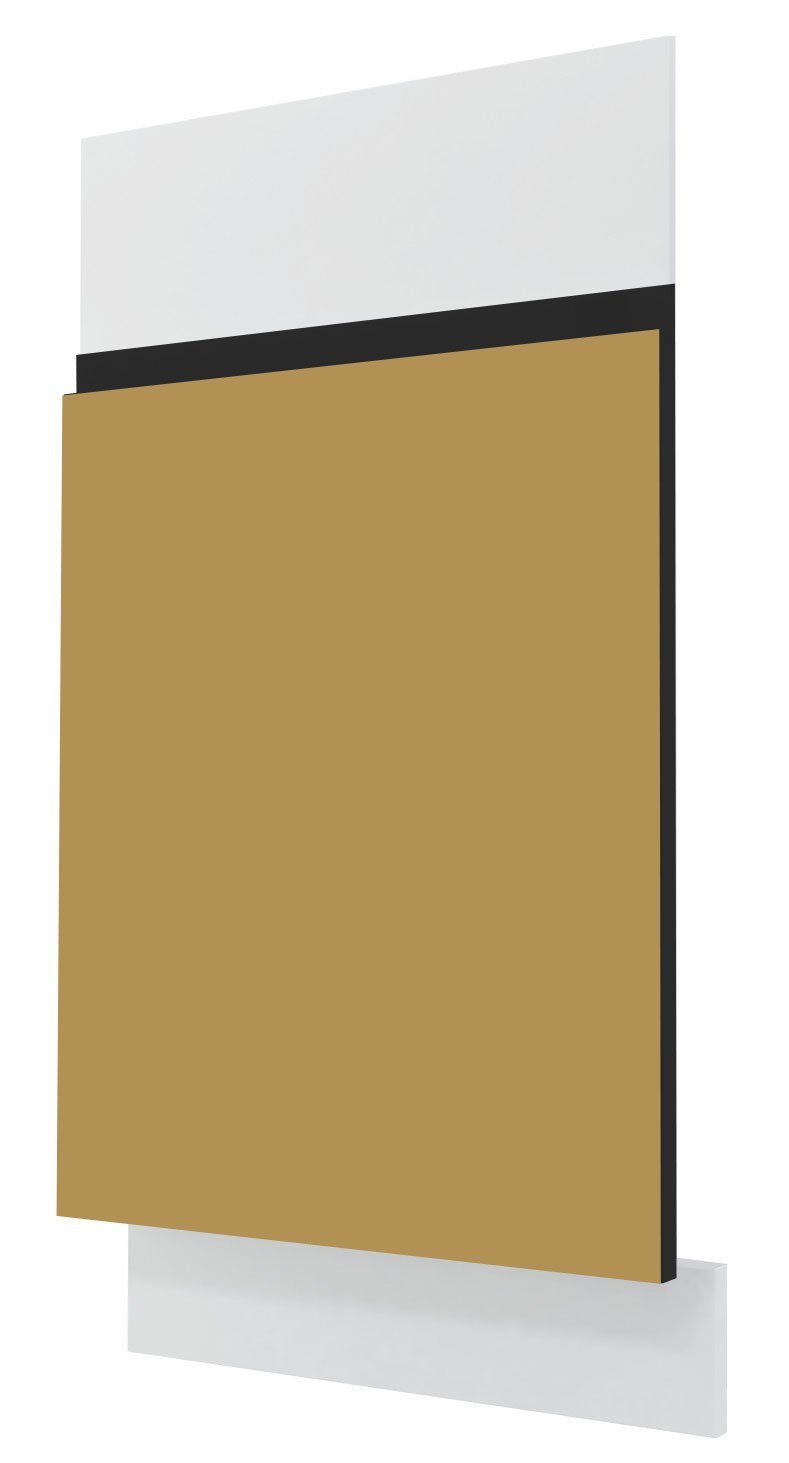 Feldmann-Wohnen Sockelblende Velden, 45cm und matt wählbar Front- teilintegriert super Sockelfarbe grifflos gold