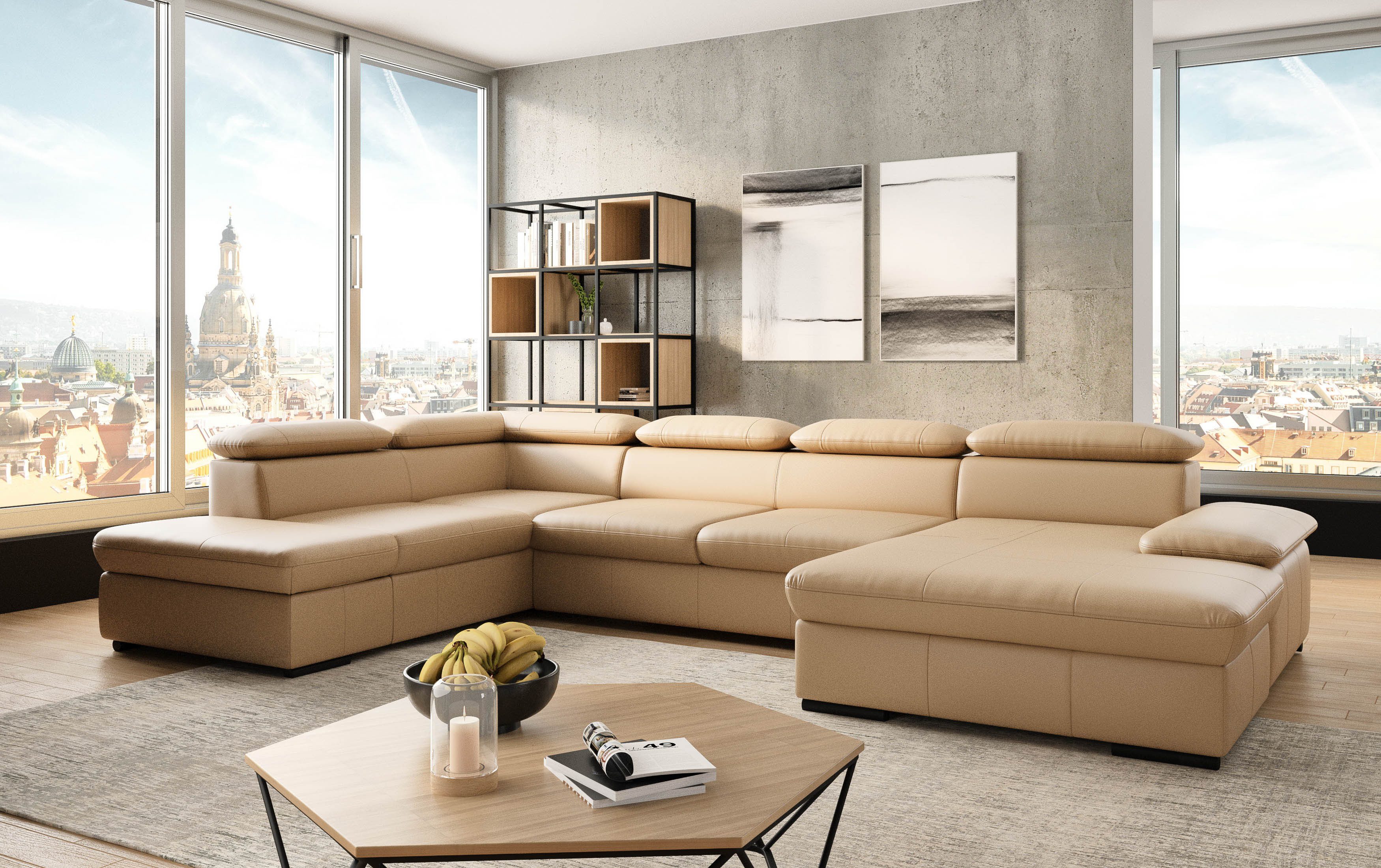 sit&more Wohnlandschaft Alcudia U-Form, wahlweise mit Bettfunktion