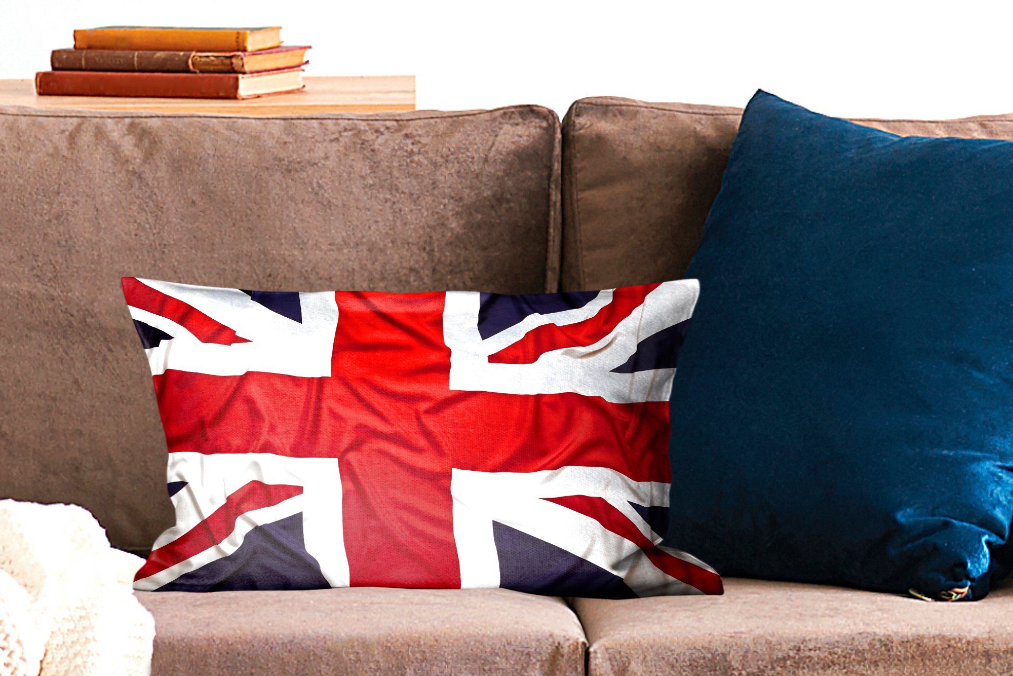 Flagge Dekoration, MuchoWow mit Schlafzimmer Großbritanniens, Dekokissen Füllung, Die Wohzimmer Dekokissen Zierkissen,
