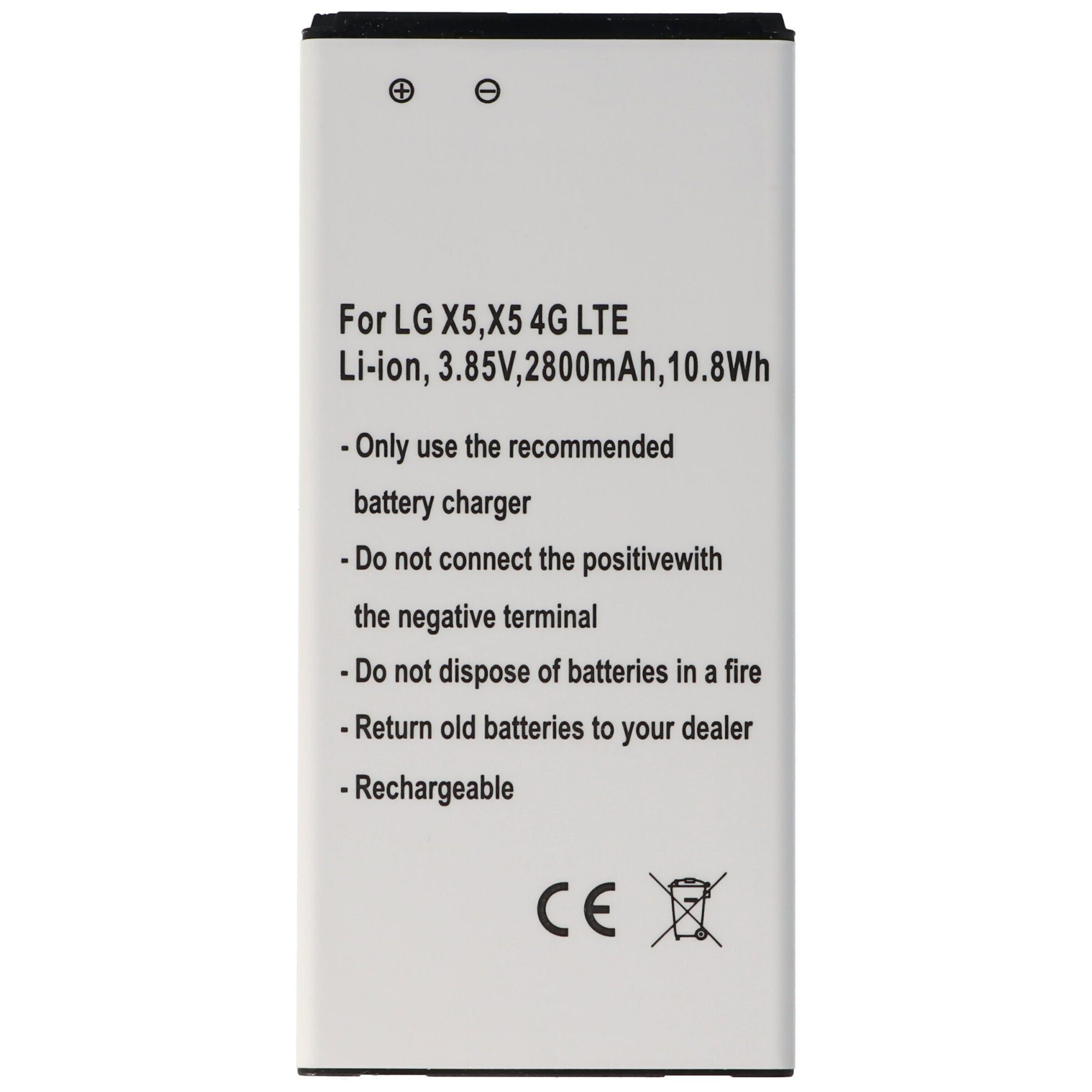 X5, V) Akku 2800mAh, für LG 10,8Wh, Li-Ion, AccuCell Akku mAh 4G mi passend X5 3,85V, LTE, (3,9 2800