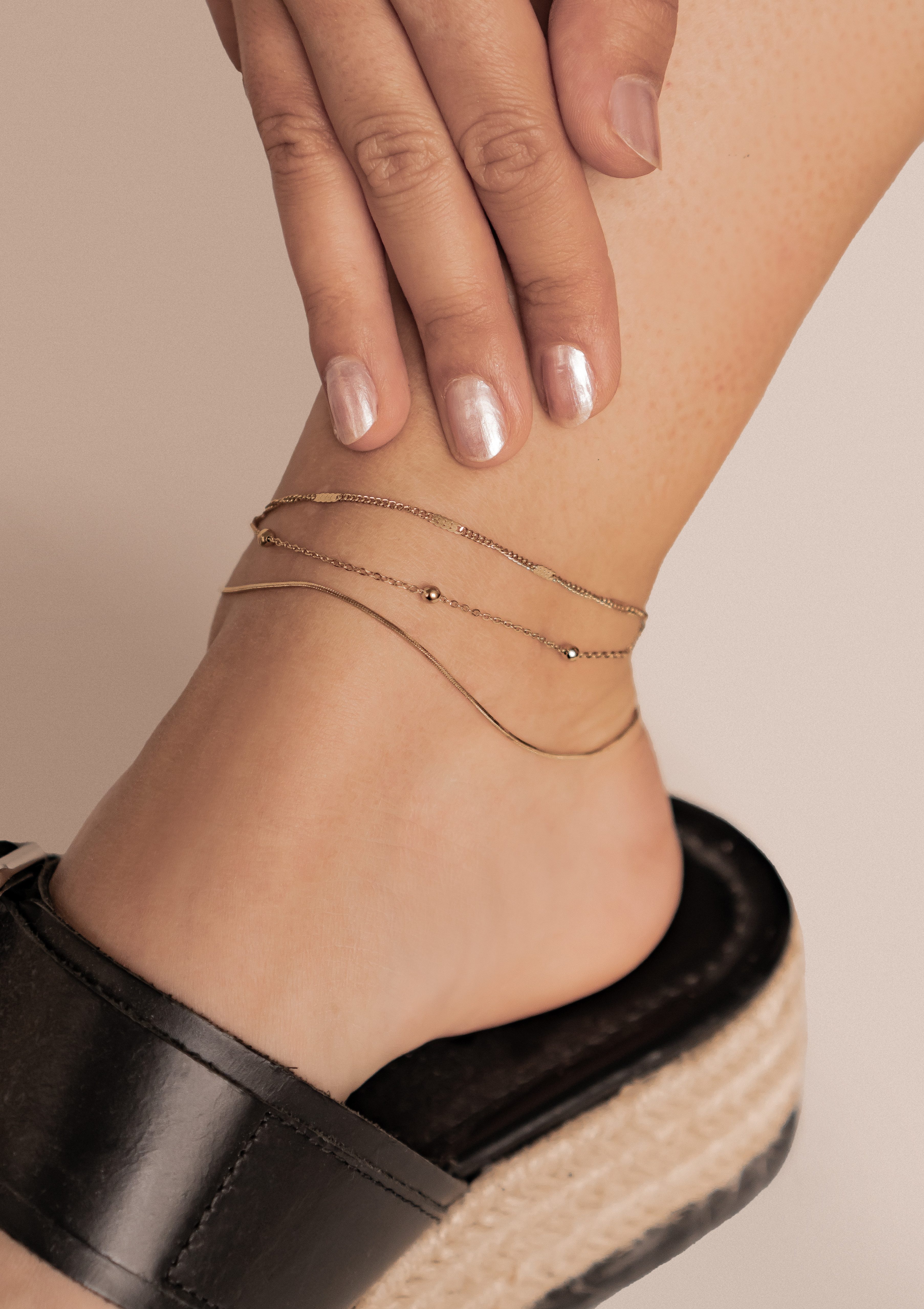 Hey Happiness Fußkette Trio-Klassik, Layer Damen günstig online kaufen