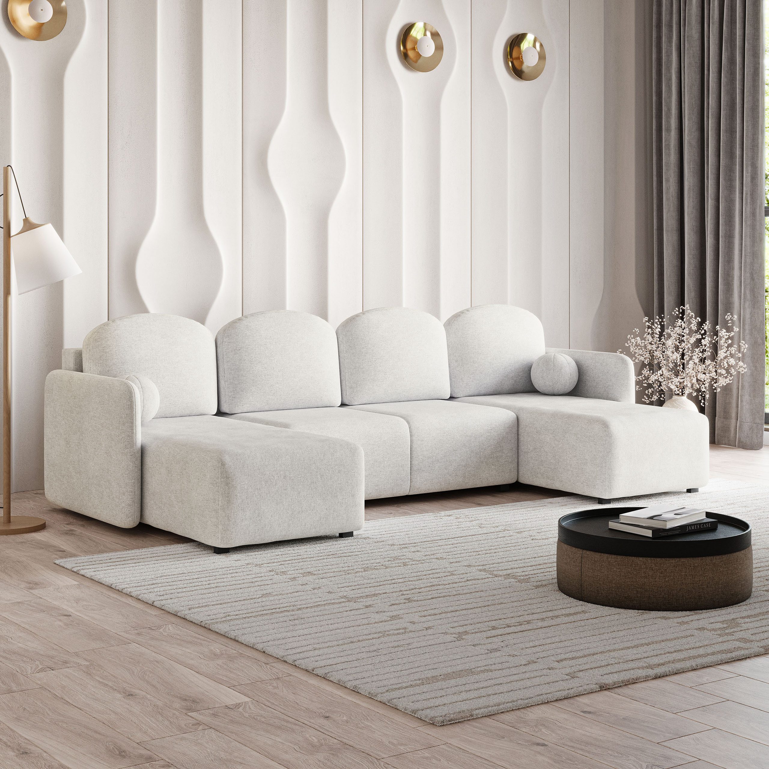 Masseno Ecksofa NUBERO mit Schlaffunktion U-Form, günstig online kaufen