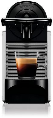 Nespresso Kapselmaschine Pixie EN 124.S von DeLonghi, Silber, inkl. Willkommenspaket mit 7 Kapseln
