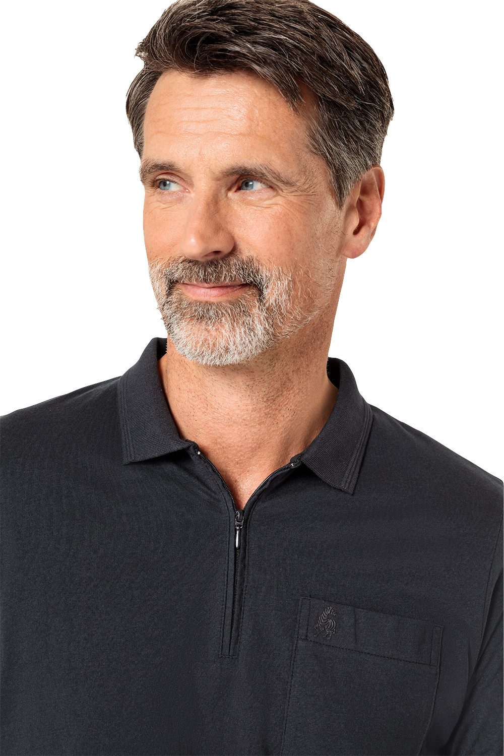 Jacques Britt Langarm-Poloshirt Superweich mit hohem Baumwoll-Anteil