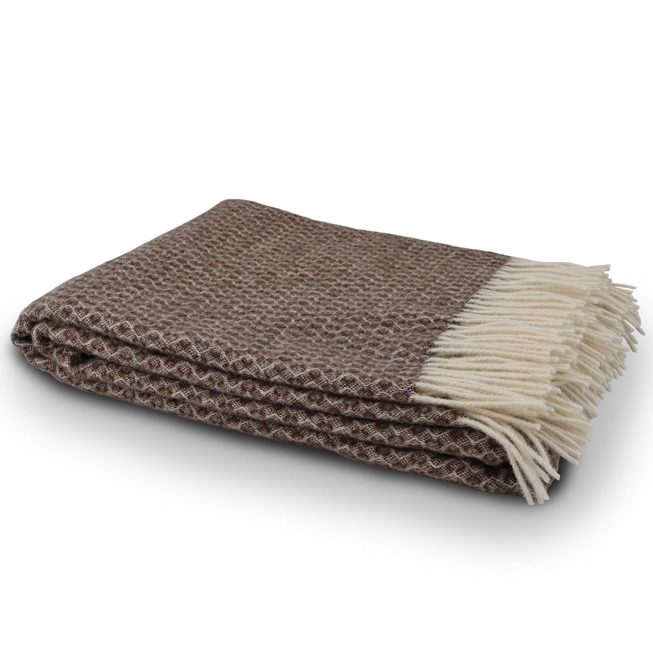 Wolldecke Fair De Luxe Wolldecke 100% Wolle, Plaid/Wohndecke, Braun, Heinri günstig online kaufen