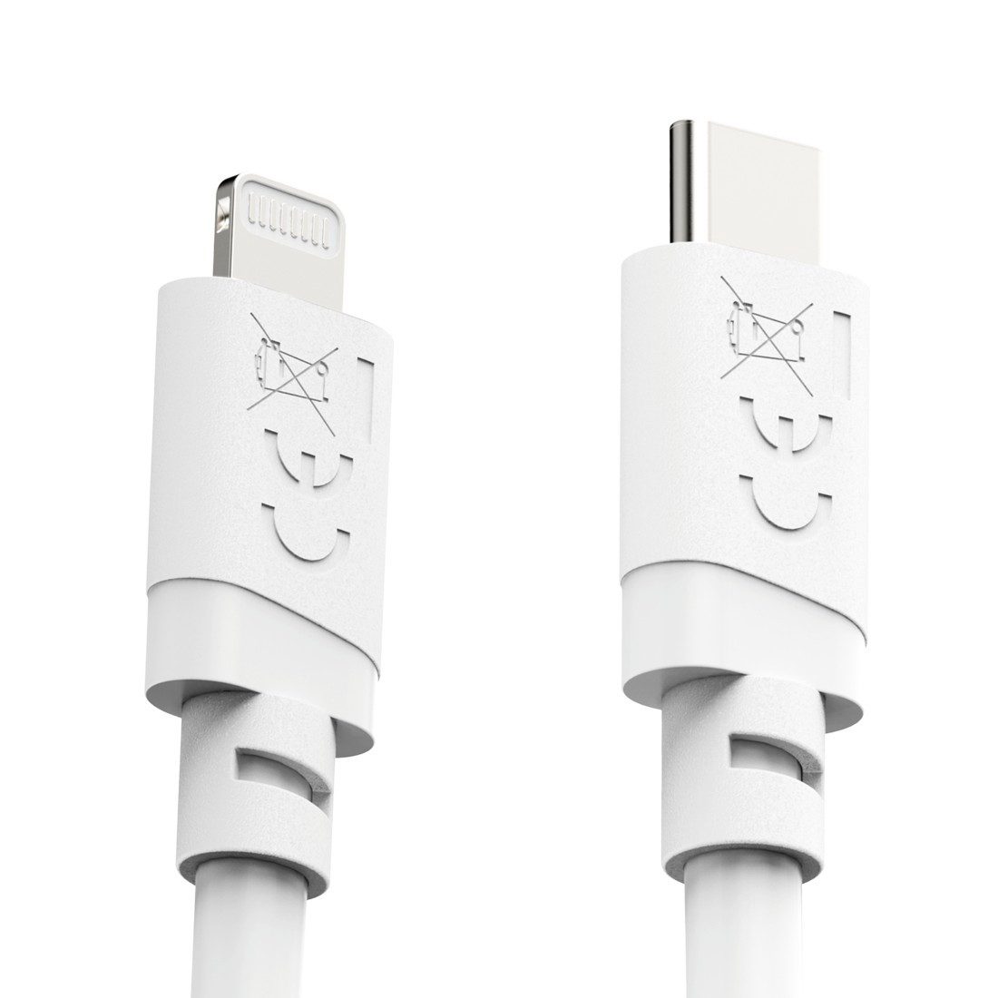 Hama USB-C auf Lightning Ladekabel 1 m weiß USB-Kabel, Lightning, USB-C, (100 cm), Schnellladen, 480 Mbit/s, MFi zertifiziert, 3 A Strom