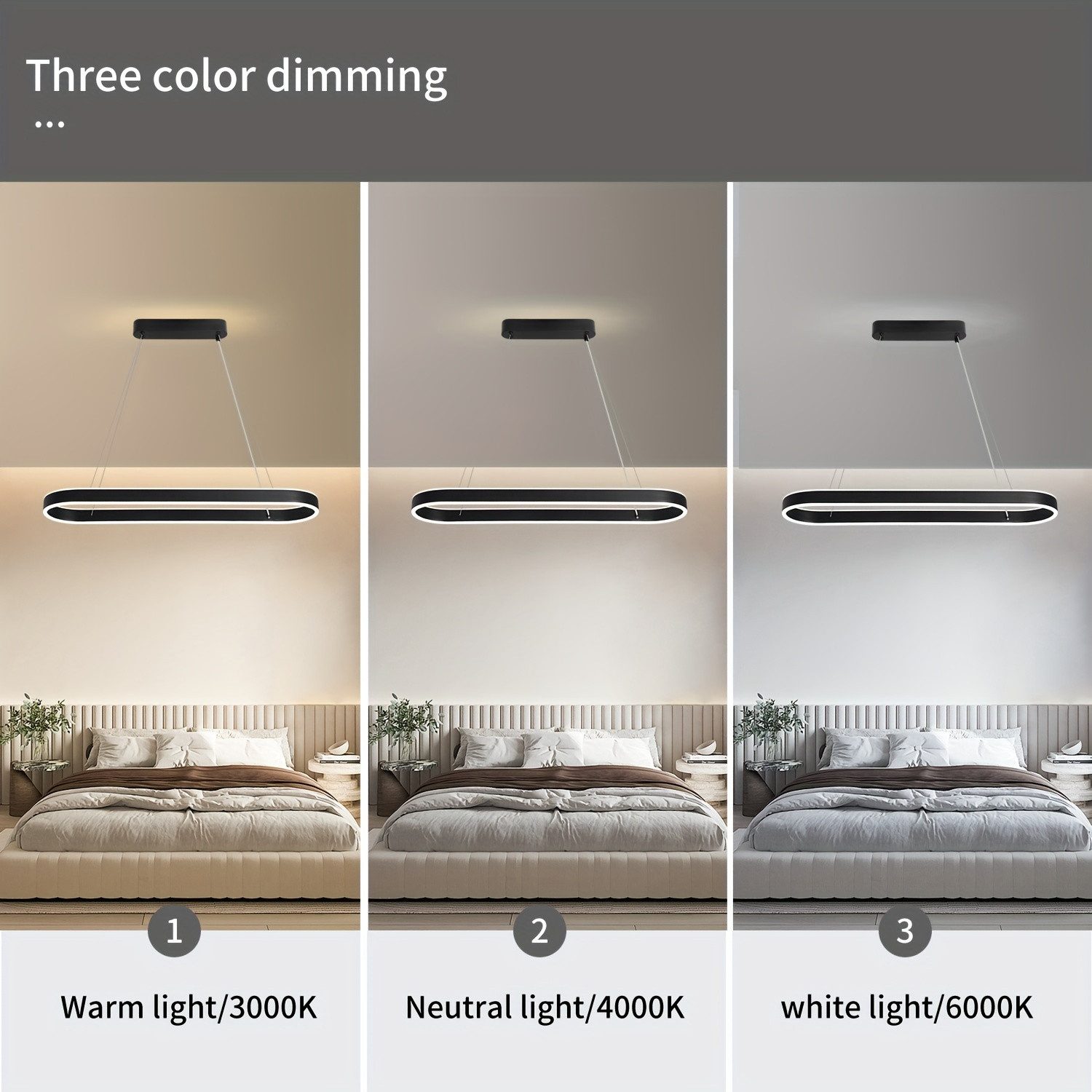 JDONG LED Deckenleuchte Moderne Metall Hängeleuchte, LED Pendelleuchte, 300 günstig online kaufen