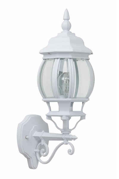 Brilliant LED Außen-Wandleuchte Istria, Lampe Istria Außenwandleuchte stehend weiß 1x A60, E27, 60W, geeigne