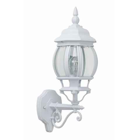 Brilliant LED Außen-Wandleuchte Istria, Lampe Istria Außenwandleuchte stehend weiß 1x A60, E27, 60W, geeigne