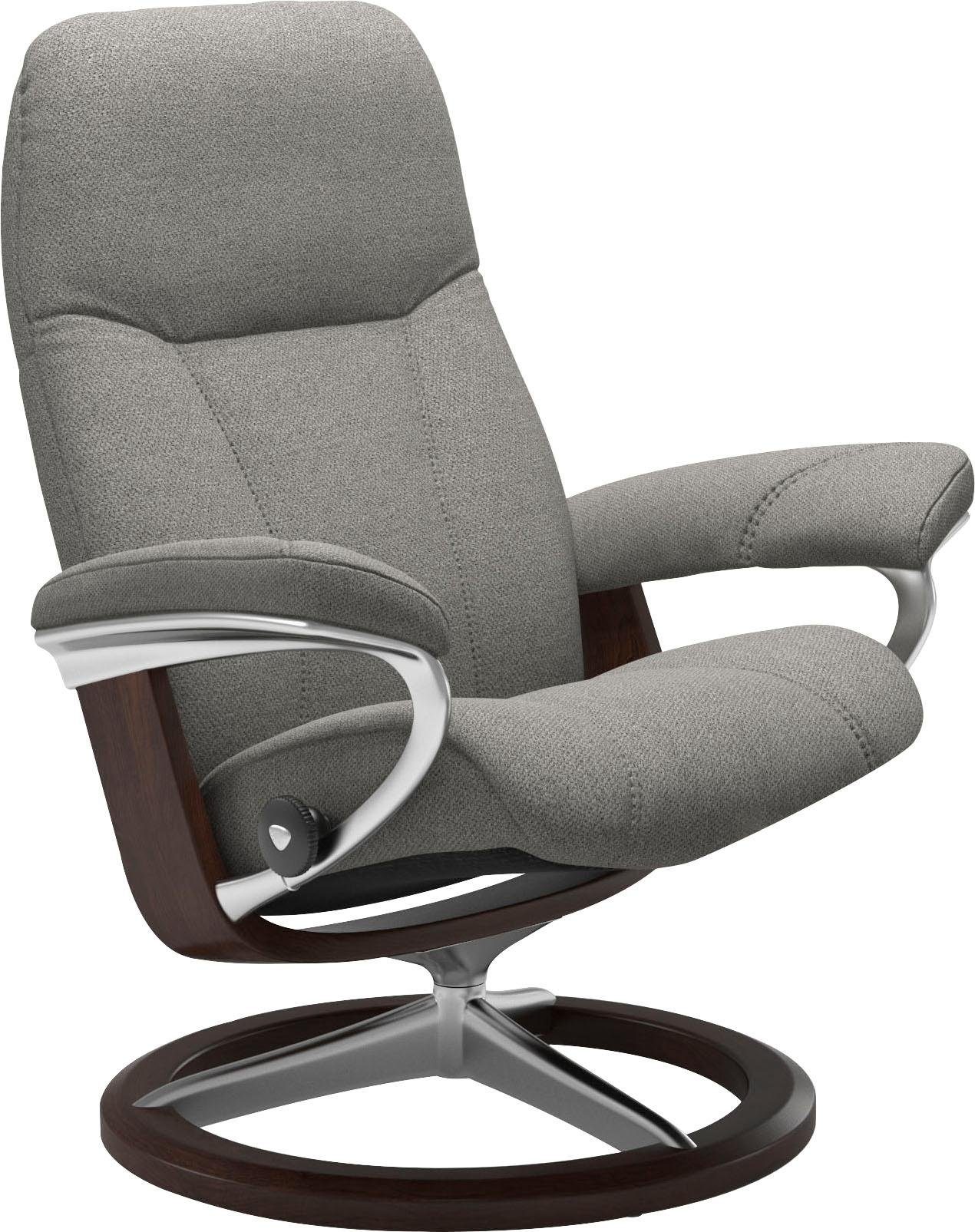 Größe M, Stressless® mit Braun Gestell Base, Consul, Relaxsessel Signature