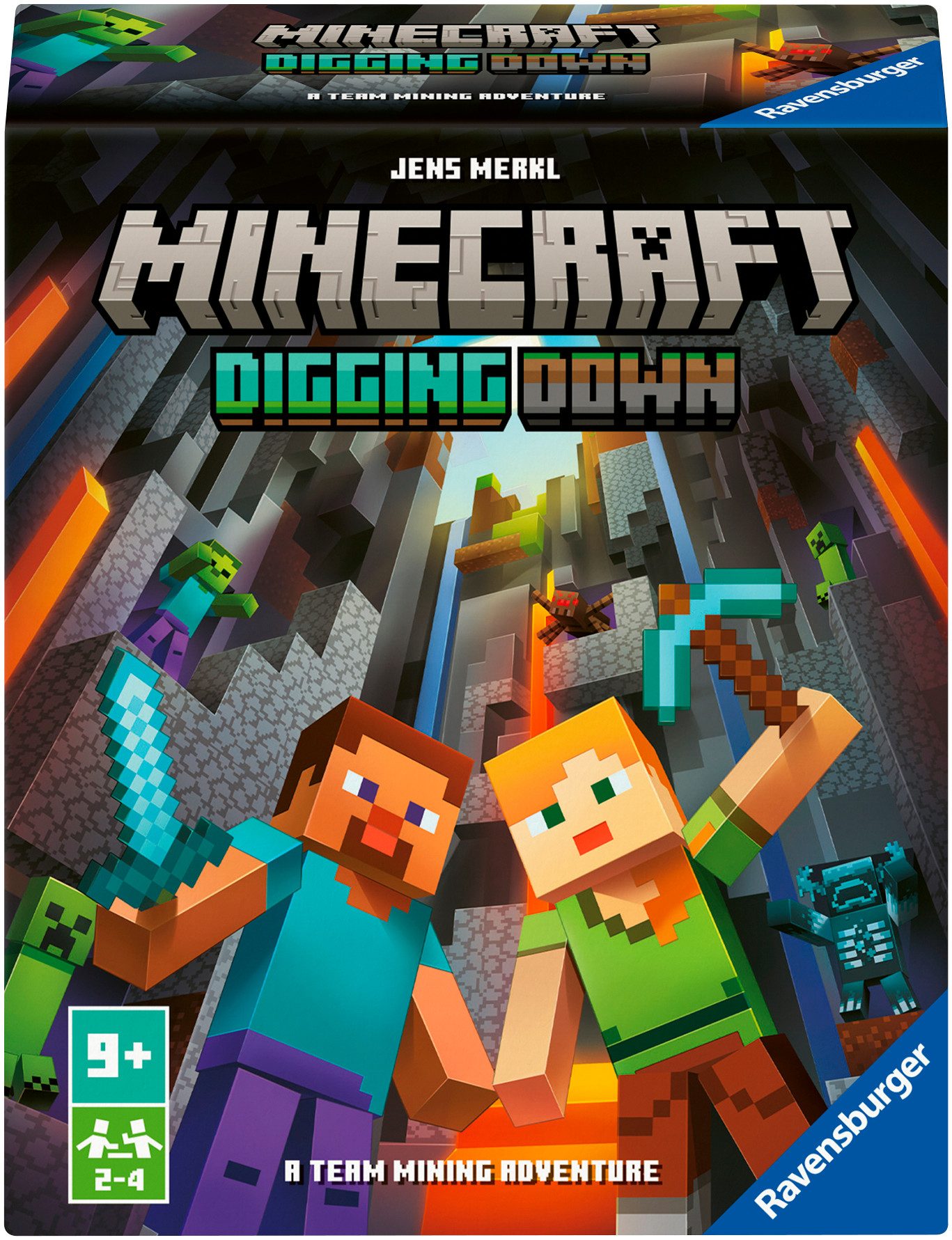 Ravensburger Spiel Minecraft: Digging Down, Kartenspiel, Made in Europe