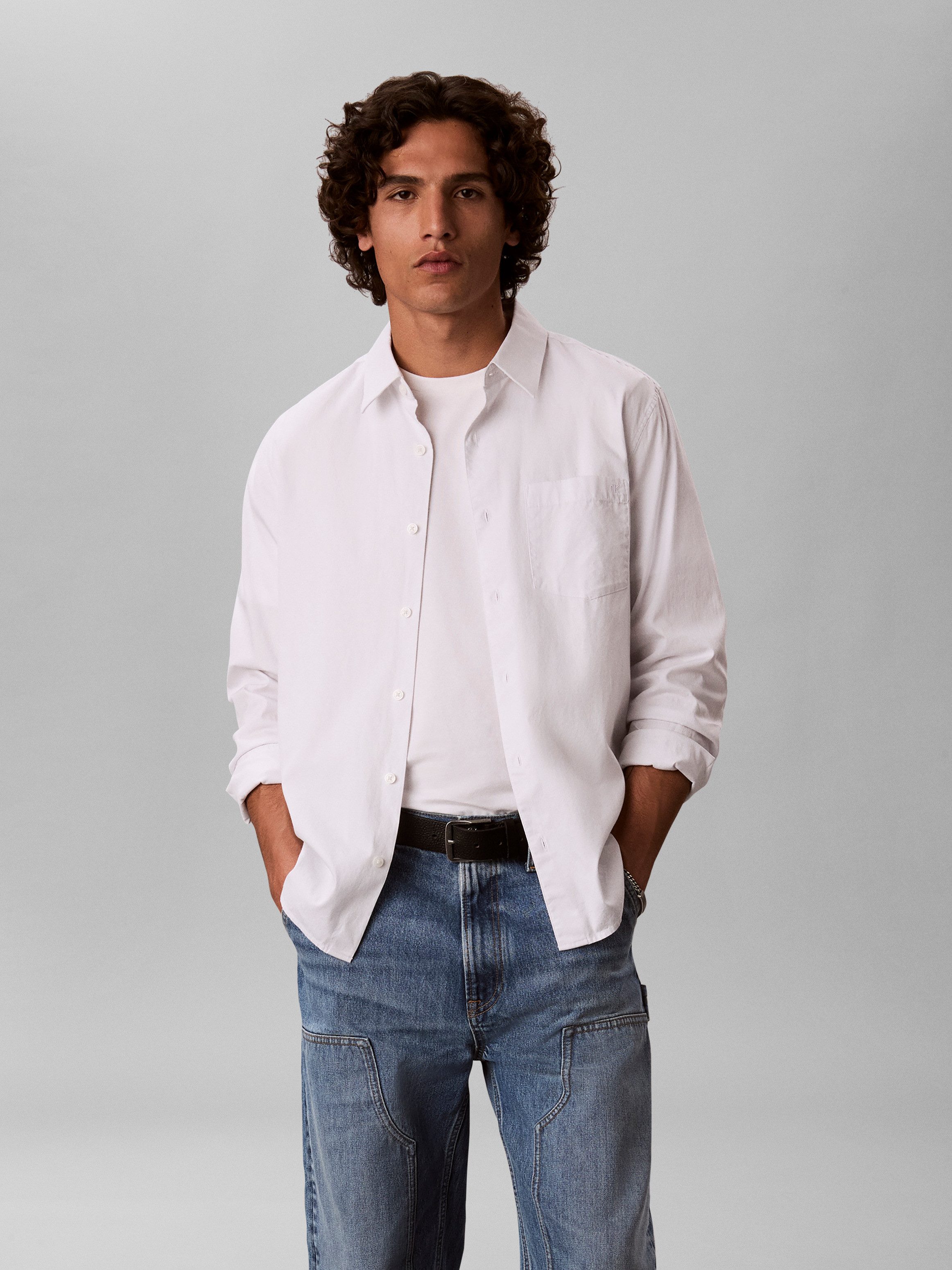 Calvin Klein Jeans T-Shirt SS STRETCH COTTON SLIM TEE Mit Rundhalsausschnitt – Bild 2 von 5