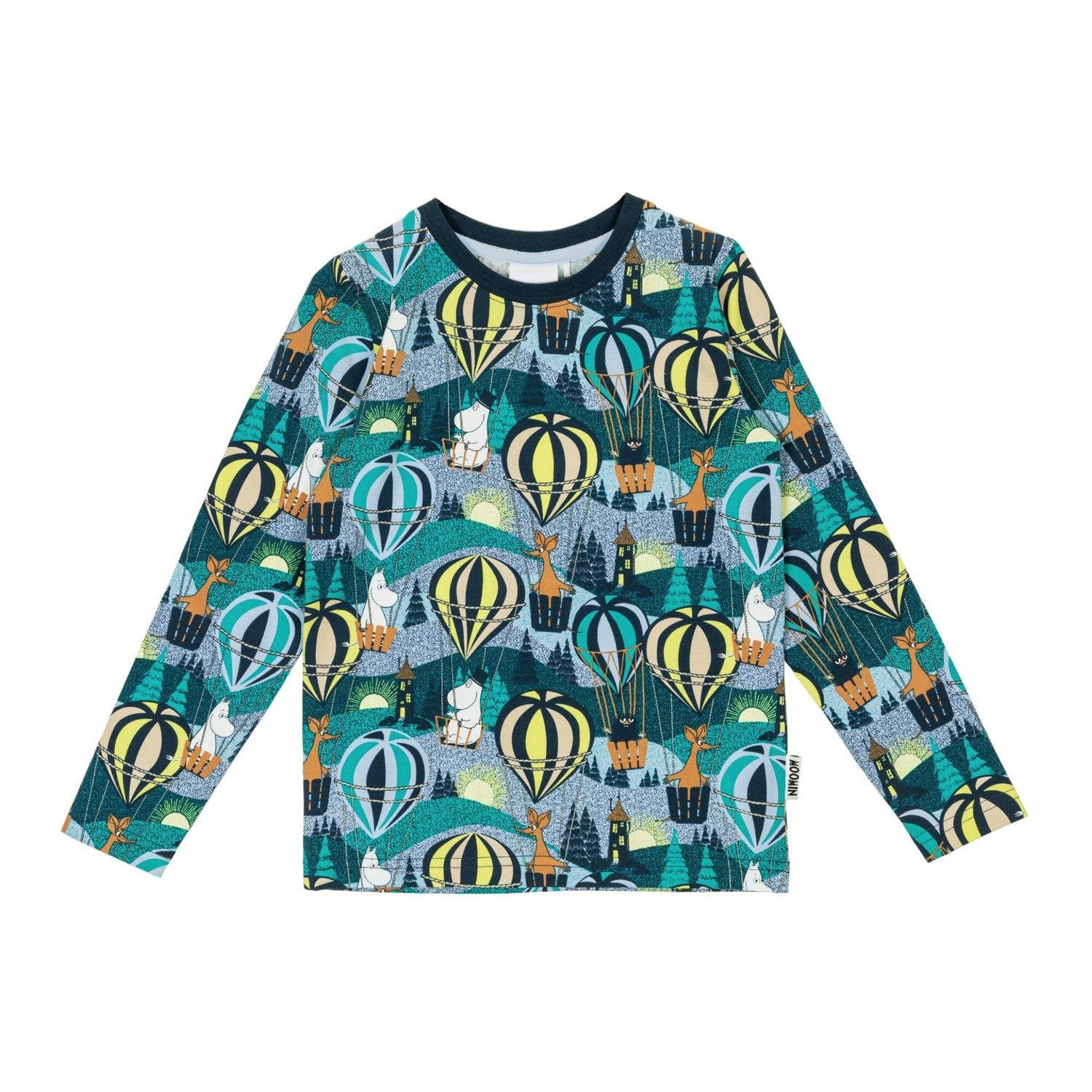 Moomin by Martinex Langarmshirt Moomin Langarmshirt „Early Flight“ – Blue - Allover-Print