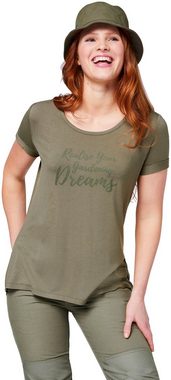 GARDENA T-Shirt Dusty Olive mit Schriftzug