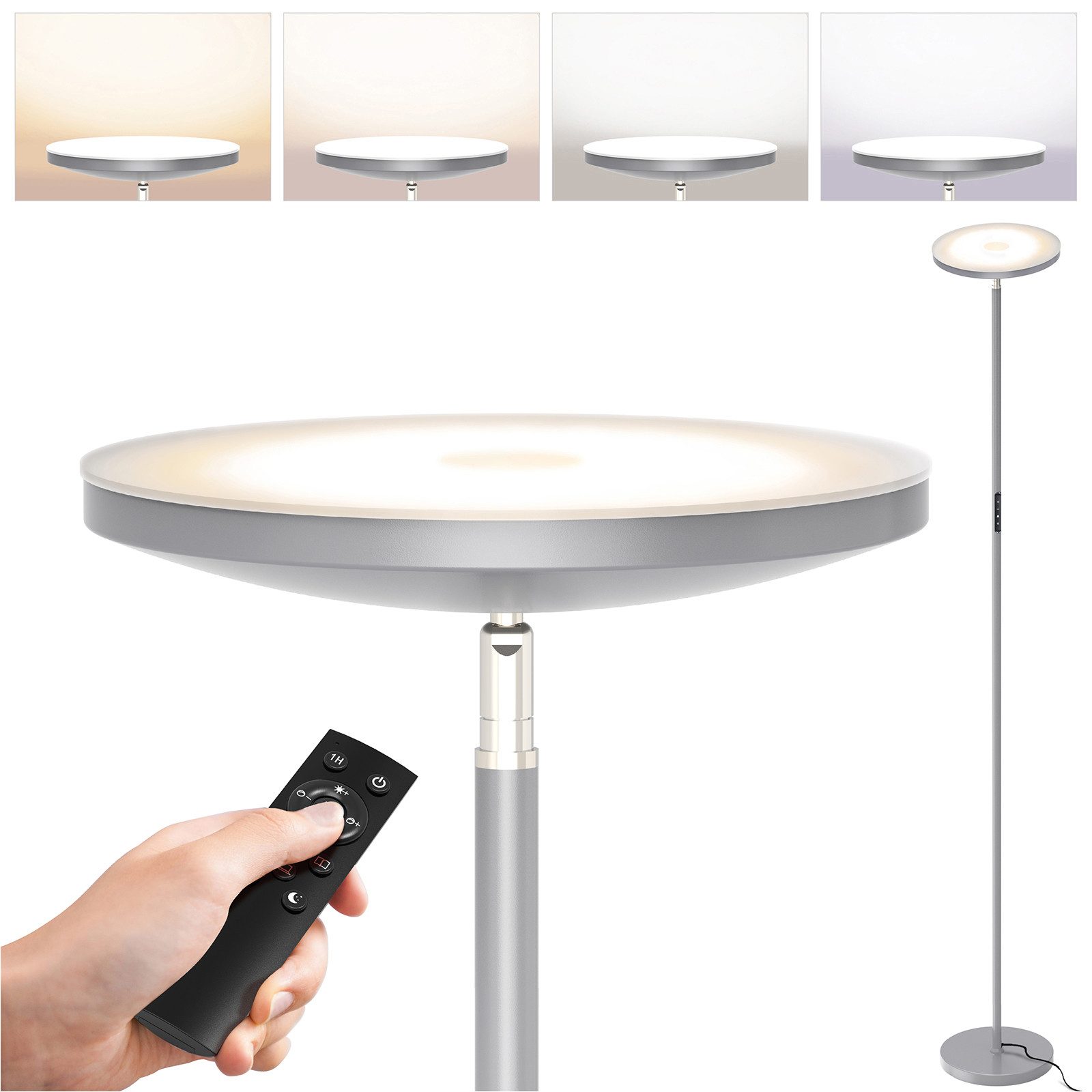 LED Stehlampe LED Stehleuchte Dimmbar Stehlampe 30W Leseleuchte mit Fernbedienung
