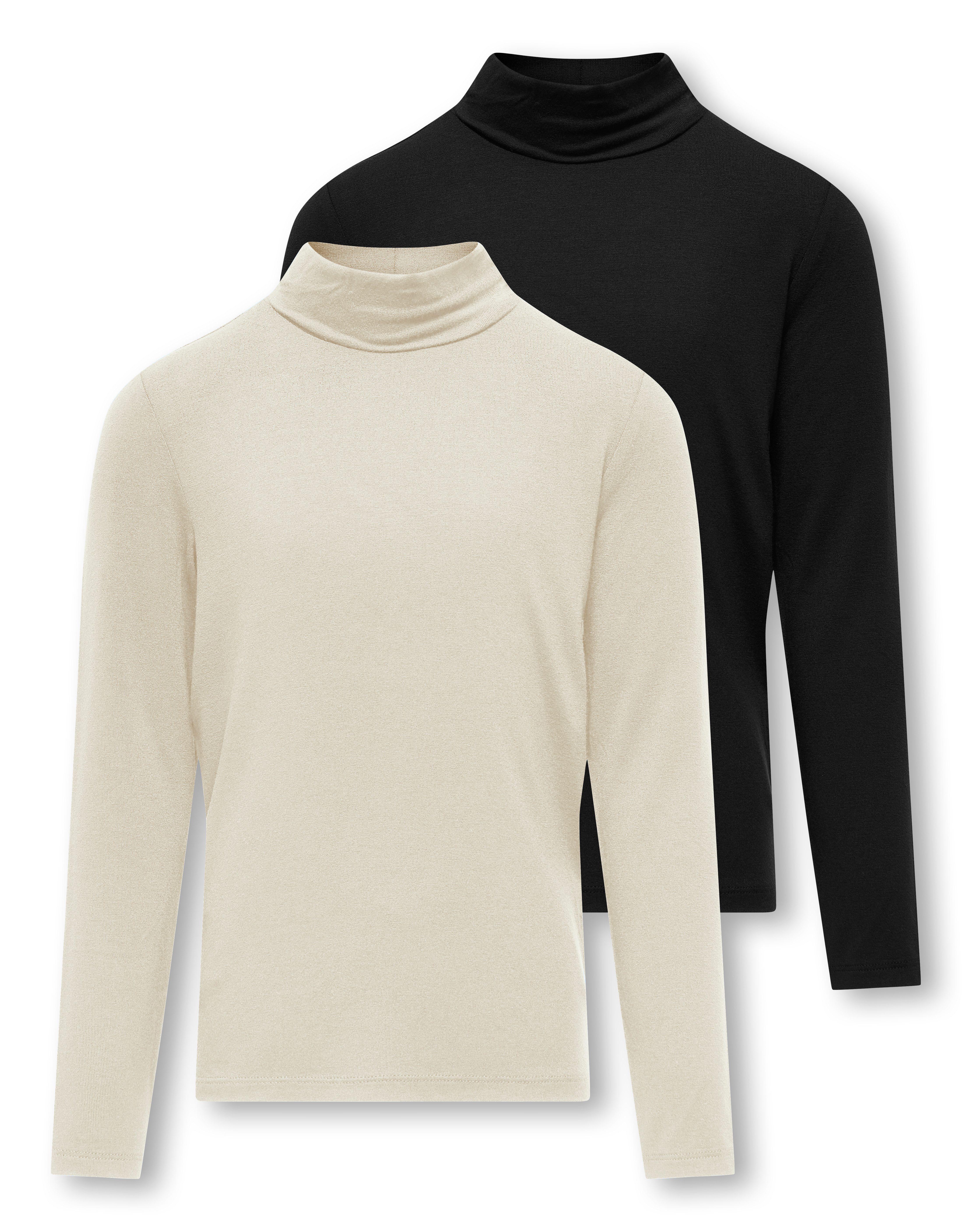 KIDS ONLY Rollkragenshirt KOGLELA L/S ROLLNECK TOP 2-PACK JRS (Packung, 2-tlg) Viskosemischung