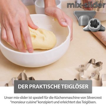 mix-slider Teigwerkzeug - Teigblume & Teiglöser für Silvercrest Monsieuer Cuisine Connect MCC