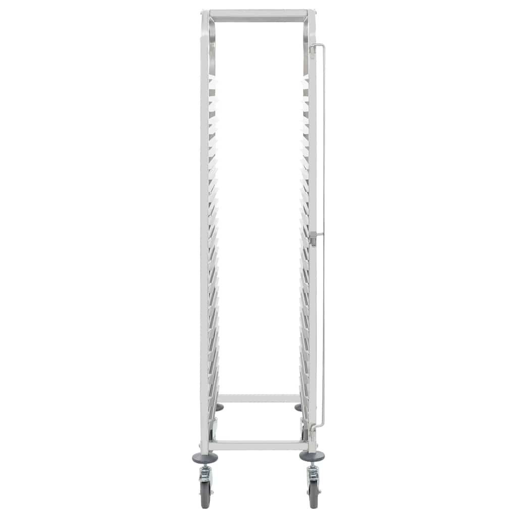 vidaXL Küchenwagen Tablettwagen für 16 Tabletts 38x55x163 cm Edelstahl