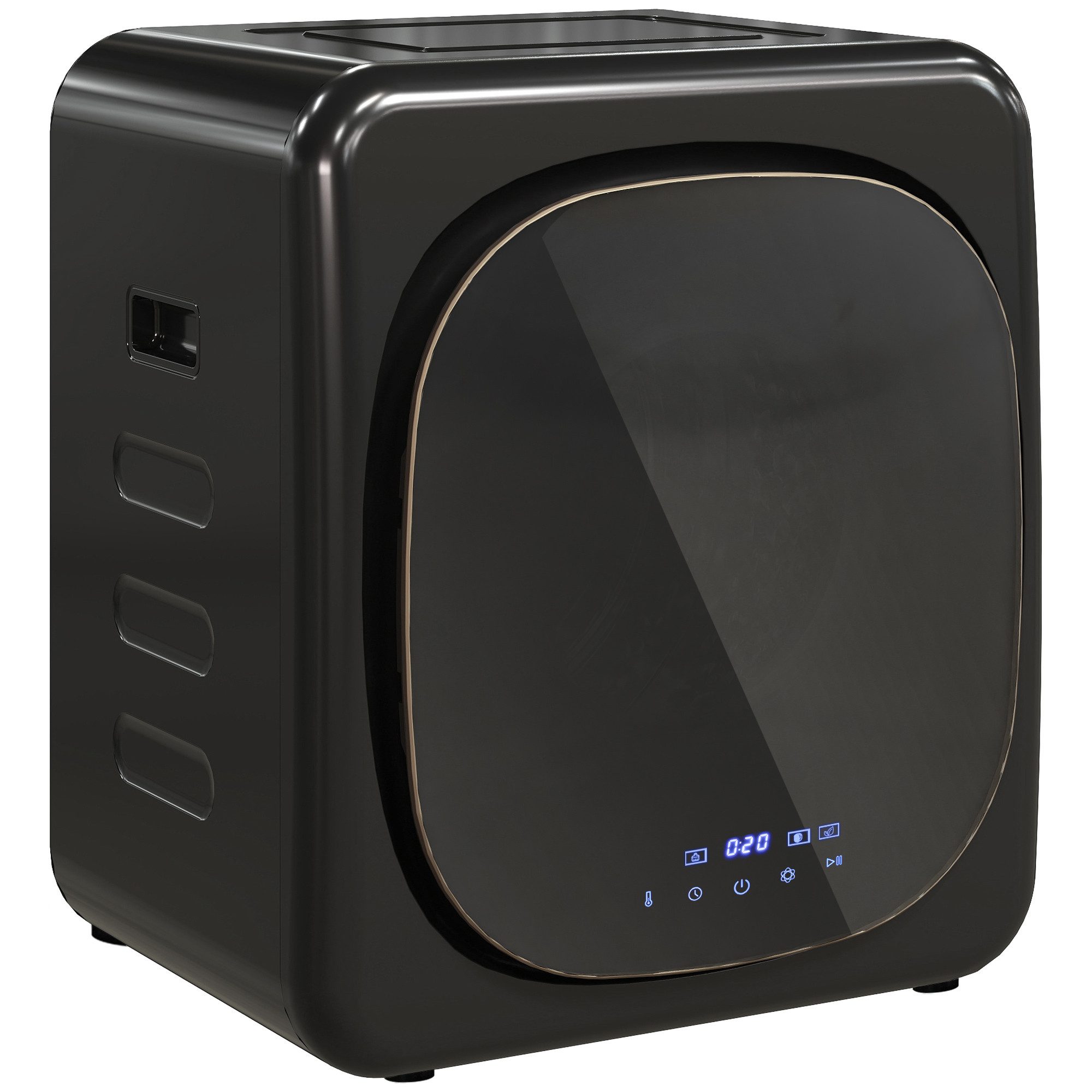 HOMCOM Ablufttrockner B61-011V90BK, Kindersicherung, Abschaltautomatik