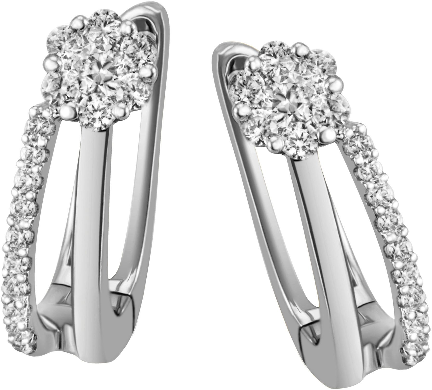 Paar Creolen Schmuck Geschenk Silber 925 Ohrschmuck Ohrringe