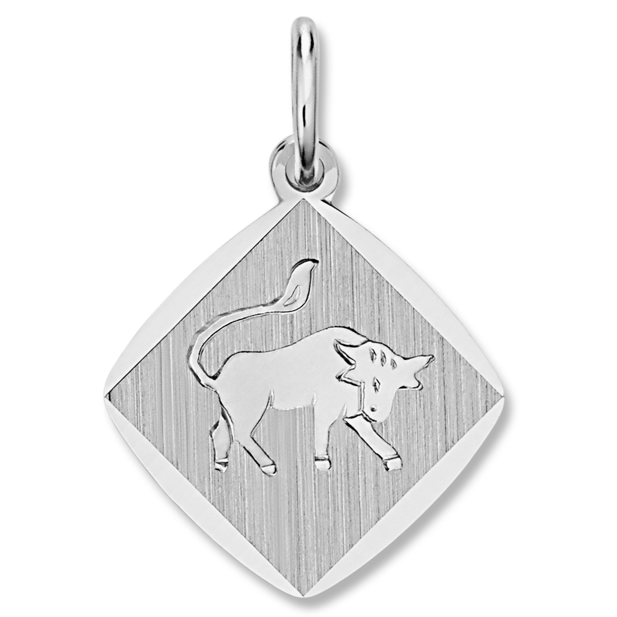 ONE ELEMENT Silber, Stier Kette aus Anhänger Anhänger 925 Schmuckset mit mit Set verstellbarer Sternzeichen Halskette 