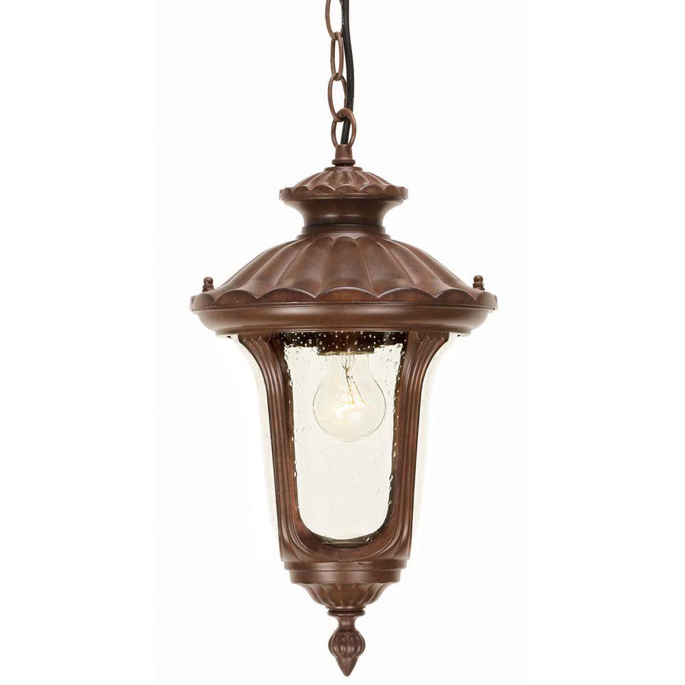Elstead LIGHTING Außen-Deckenleuchte, Leuchtmittel nicht inklusive, Außenleuchte Kettenlaterne Pendellampe 4 Flammig Stahl Glas E14 D 23,5