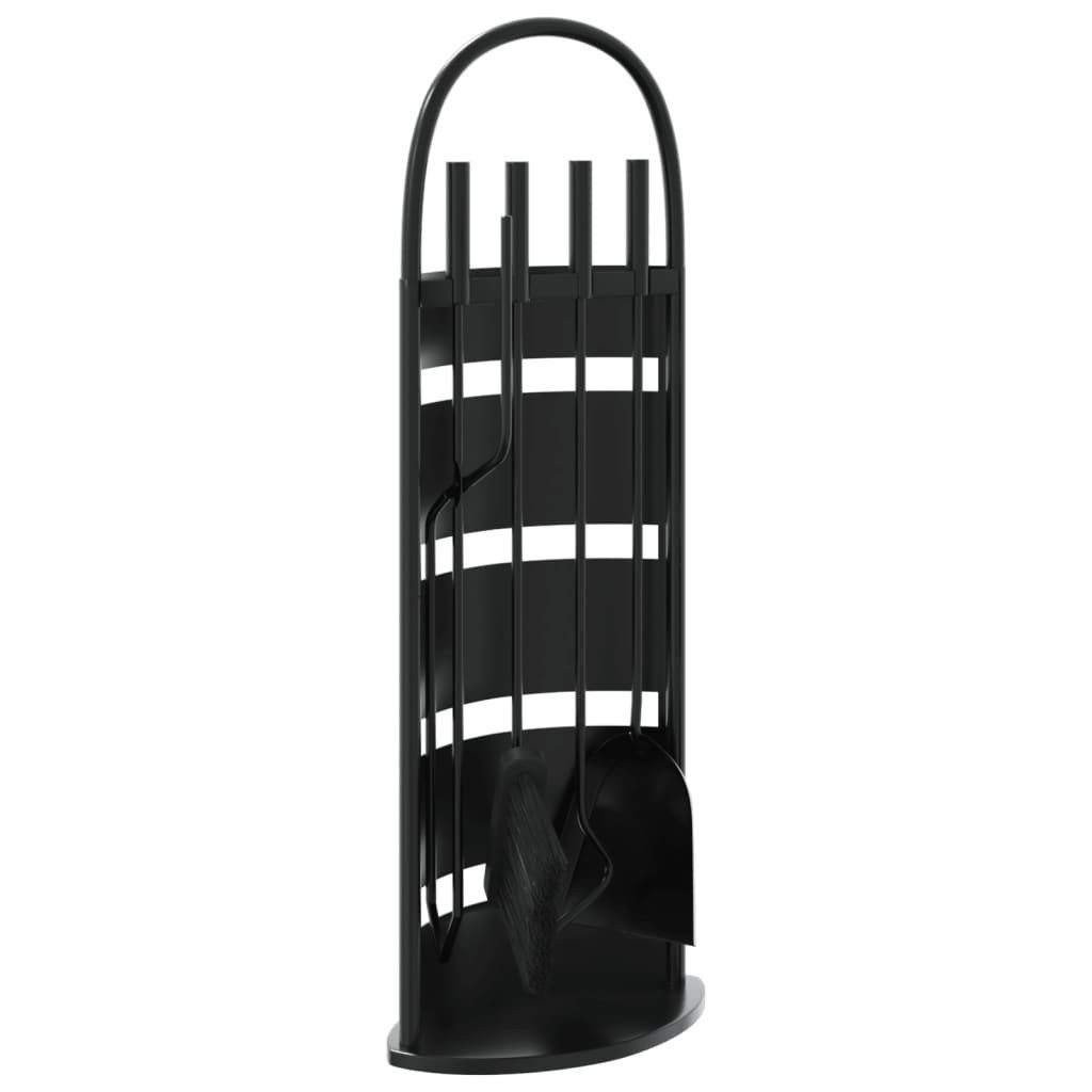 vidaXL Reinigungselement 5-teiliges Kaminbesteck-Set 23 x 15 x 66 cm Stahl