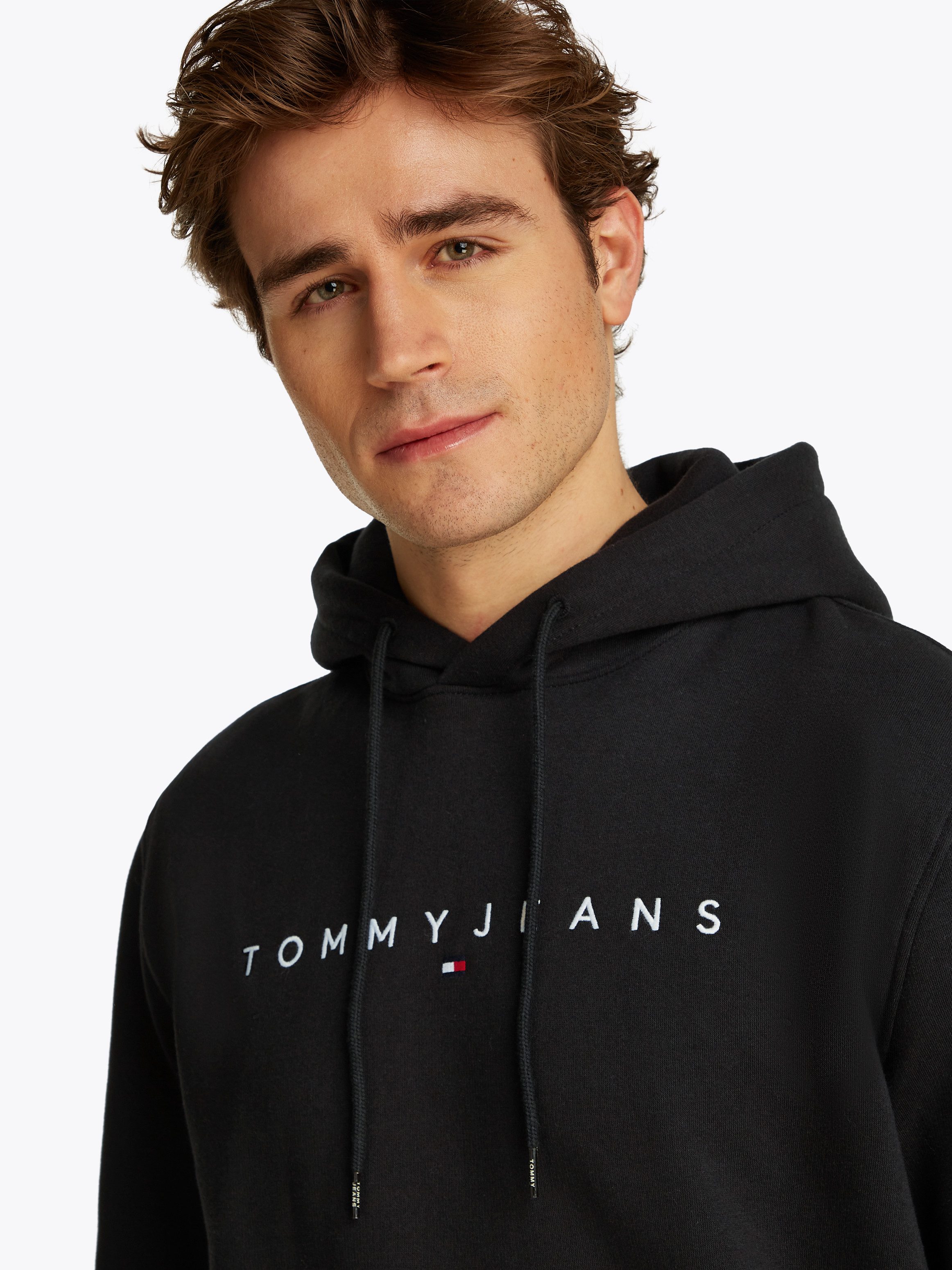 Tommy Jeans Hoodie TJM REG LINEAR LOGO HOODIE EXT mit Logo-Stickerei günstig online kaufen