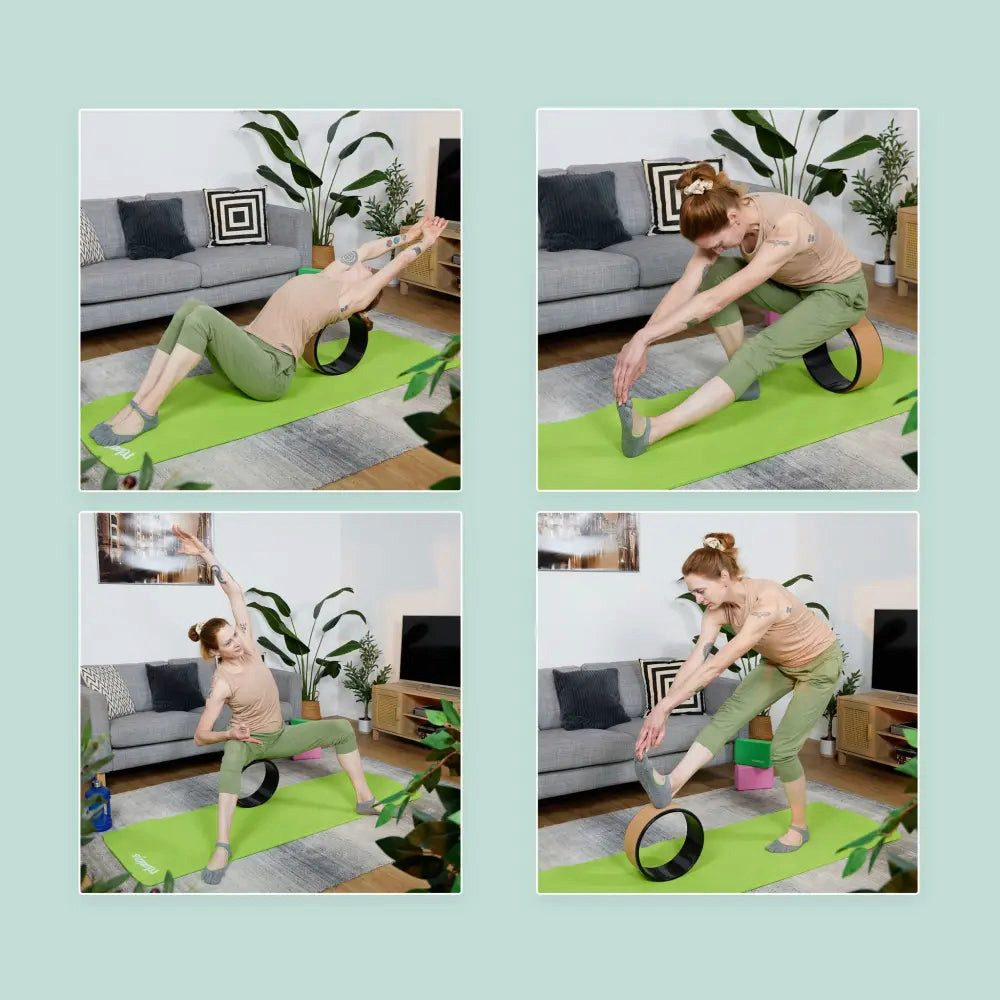 Sport-Knight® Yoga-Rad Yoga Rad mit Kork, 32cm Durchmesser, Yoga Wheel zur Haltungskorrektur