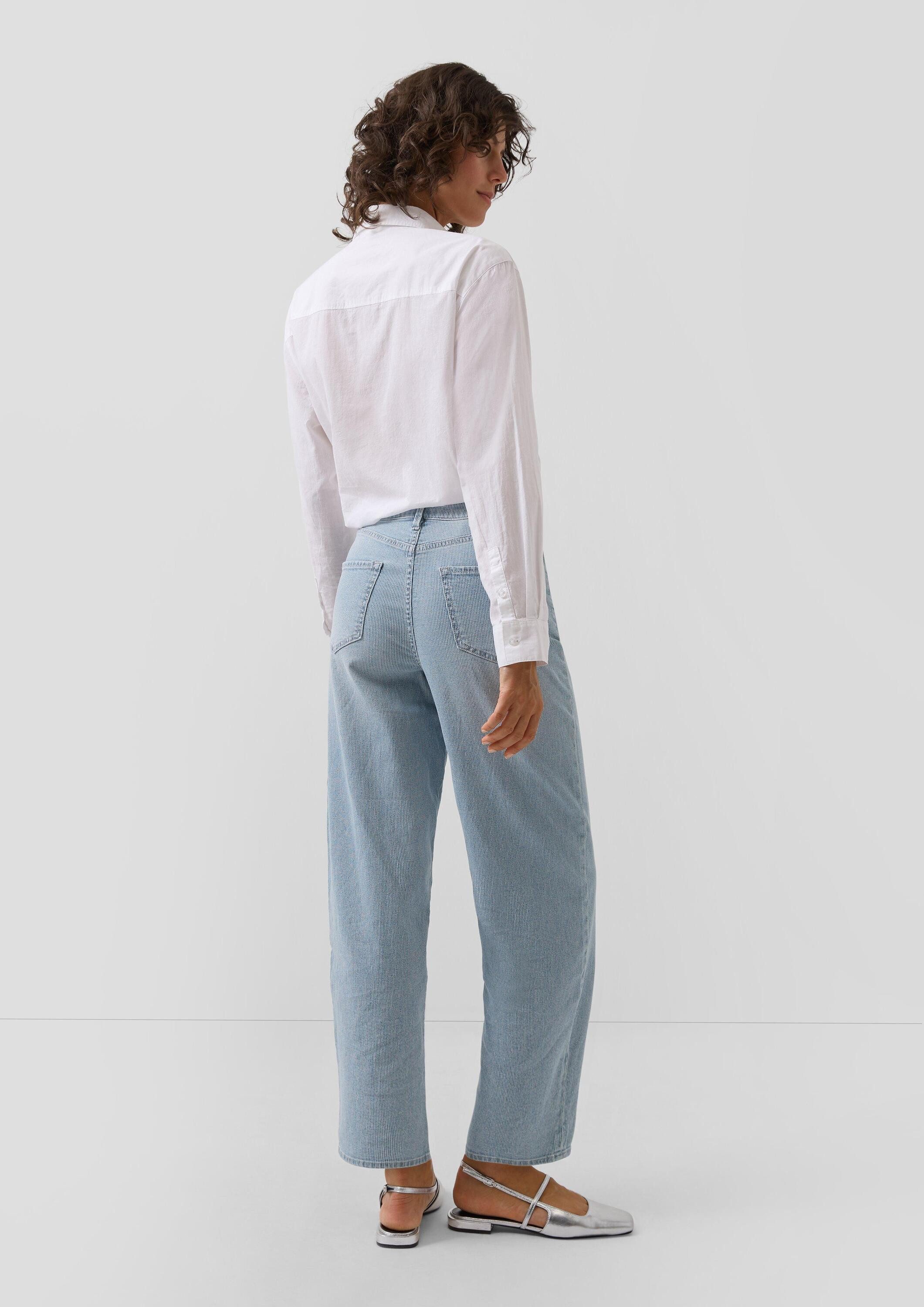s.Oliver Weite Jeans Jeans-Hose Ankle-Jeans / Regular Fit / High Rise / Barrel Leg