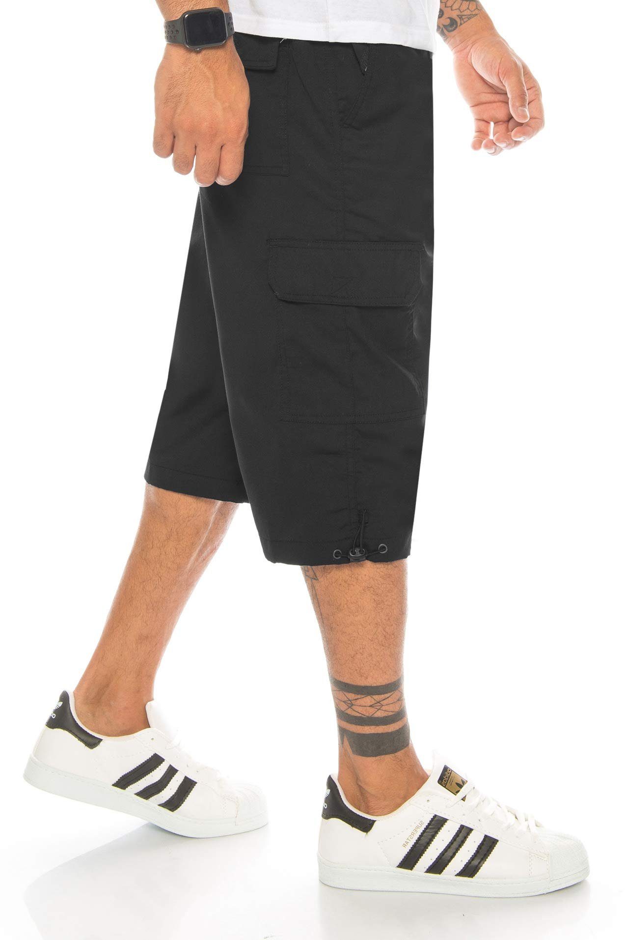 Kendindza Collection Cargoshorts Bermuda Shorts Herren Kurze Hose Herren 3/4 Hose Cargo Shorts Kurze Hose Herren Cargoshorts Herren Sommer Stretch Gummibund