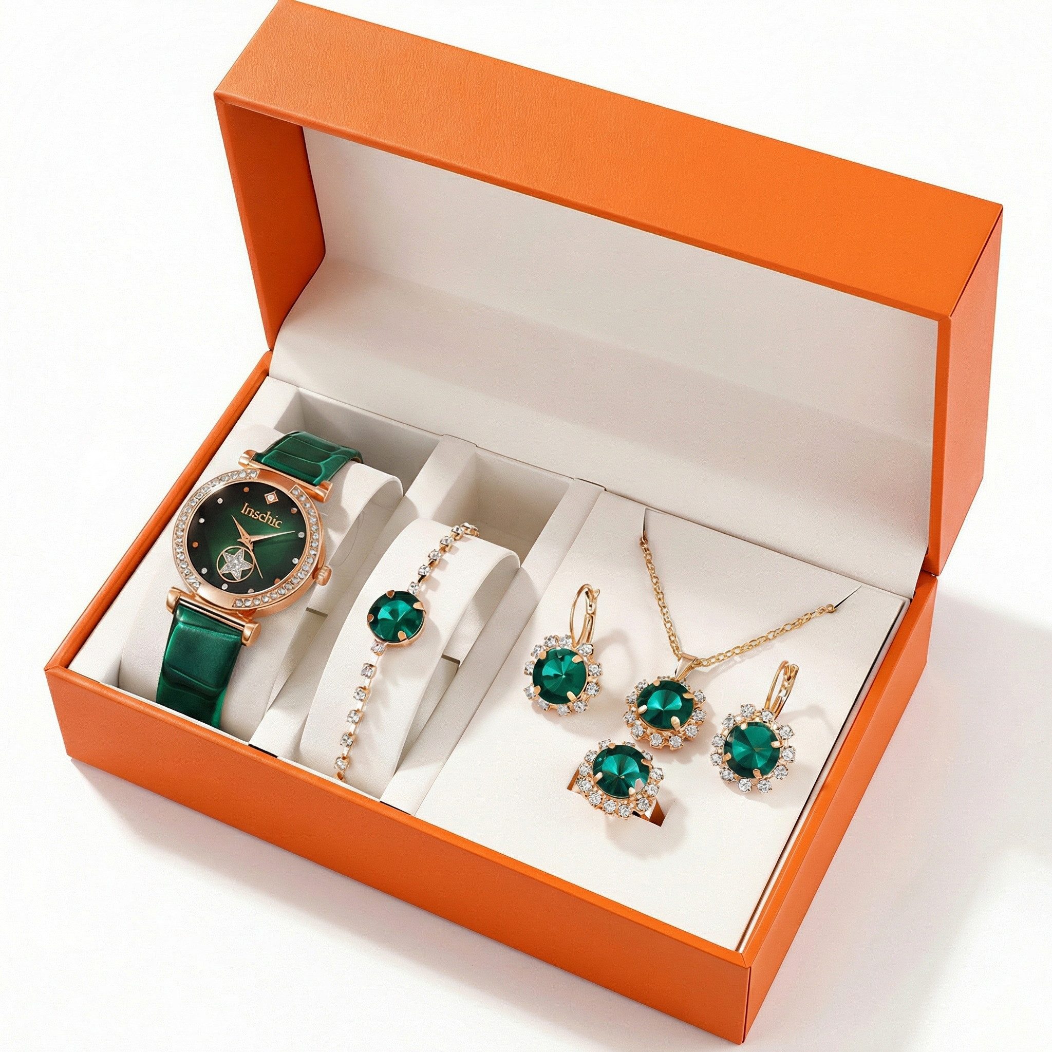 poweradd pro Quarzuhr Exklusives Damen-Geschenkset mit Armbanduhr, Schmuck- günstig online kaufen