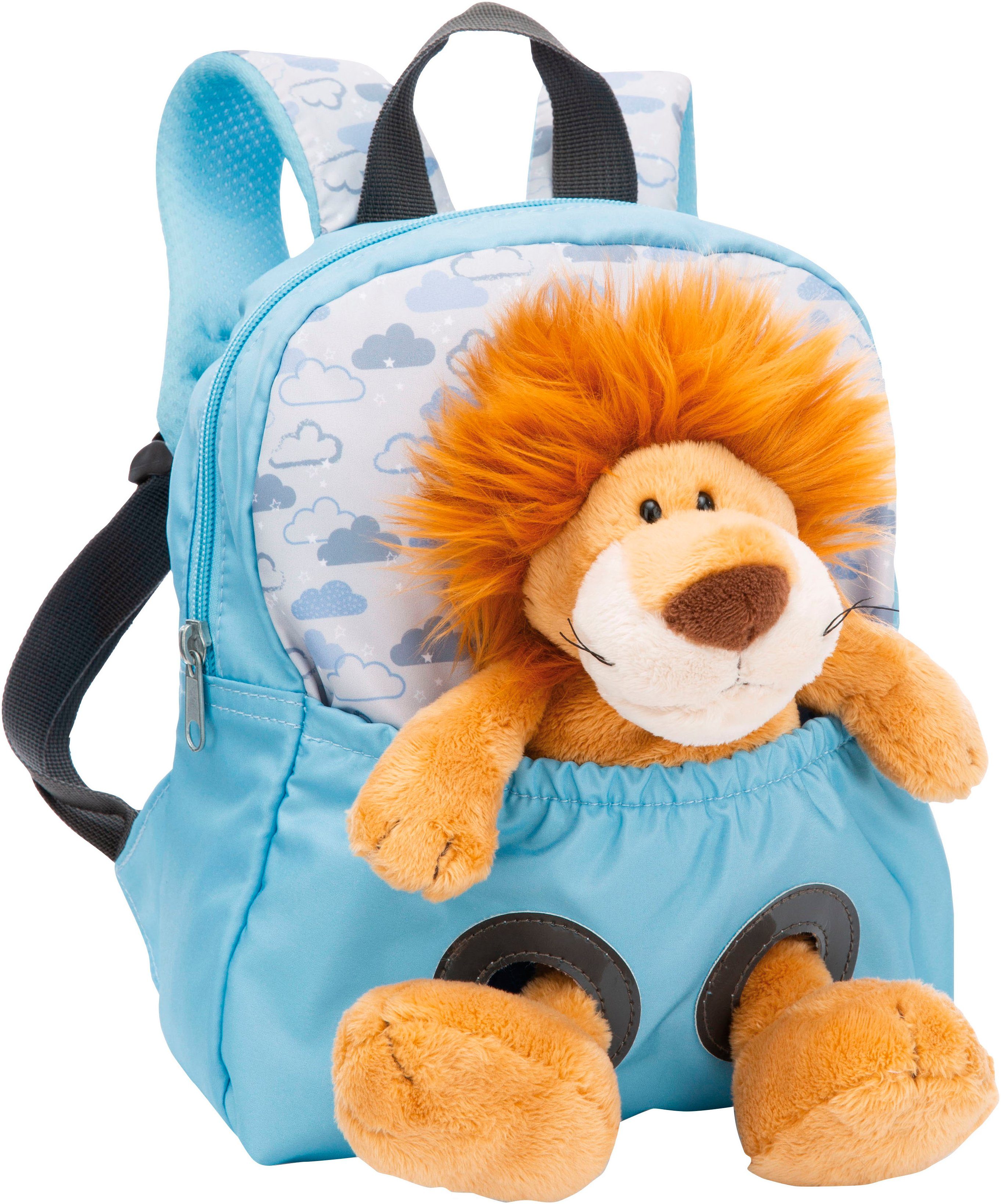 Nici Kinderrucksack Travel Friends, Rucksack mit Plüsch Löwe, 25 cm