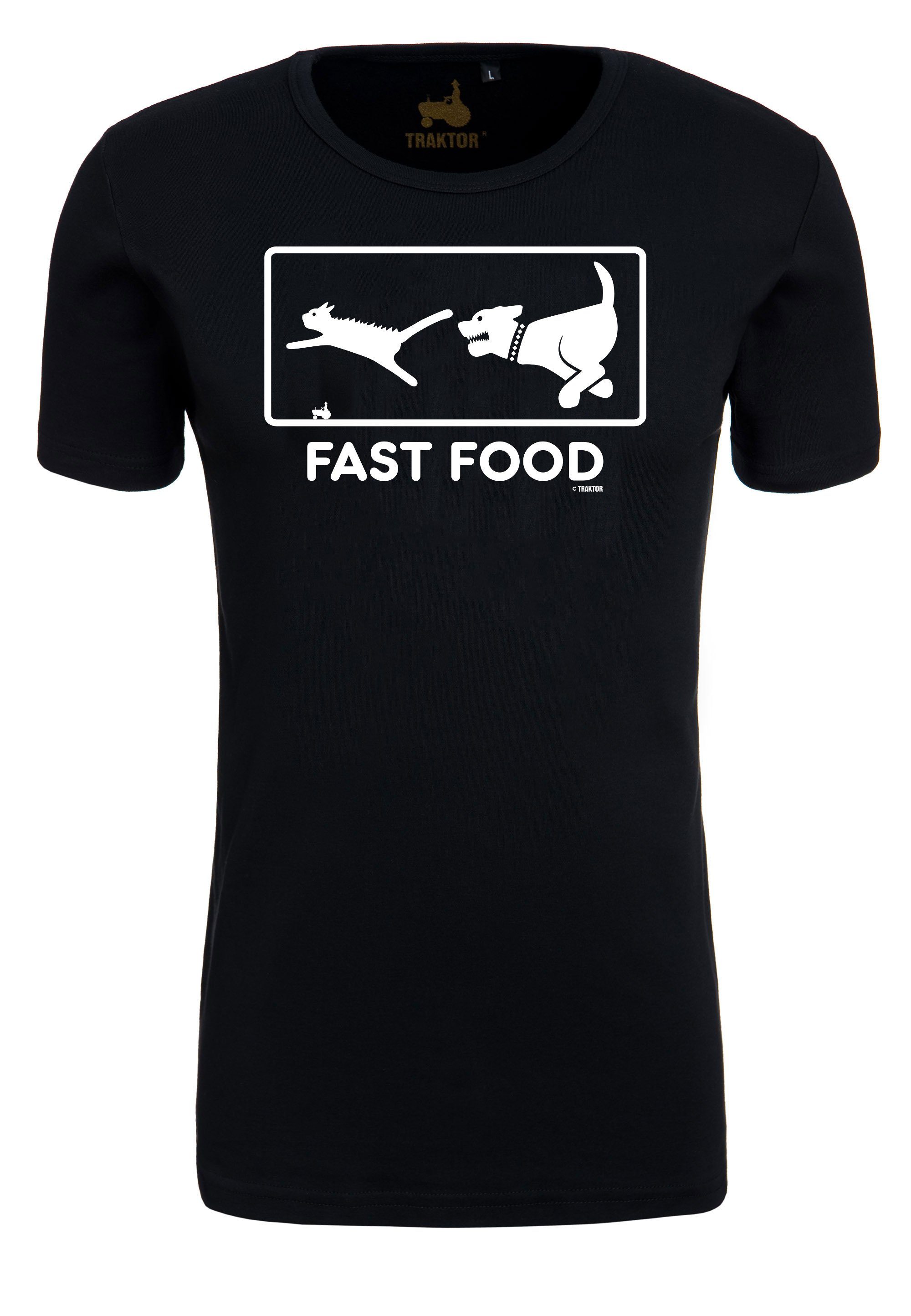 mit T-Shirt Print Food lustigem Fast LOGOSHIRT