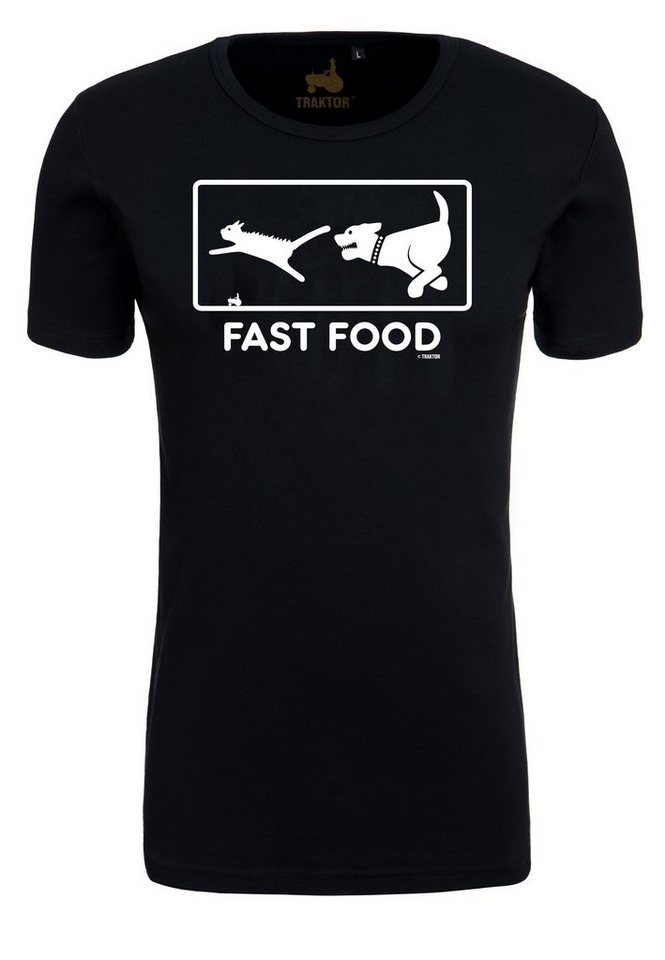 T-Shirt lustigem Fast mit LOGOSHIRT Food T-Shirt Print, Authentisches, lizenziertes offiziell Grafik